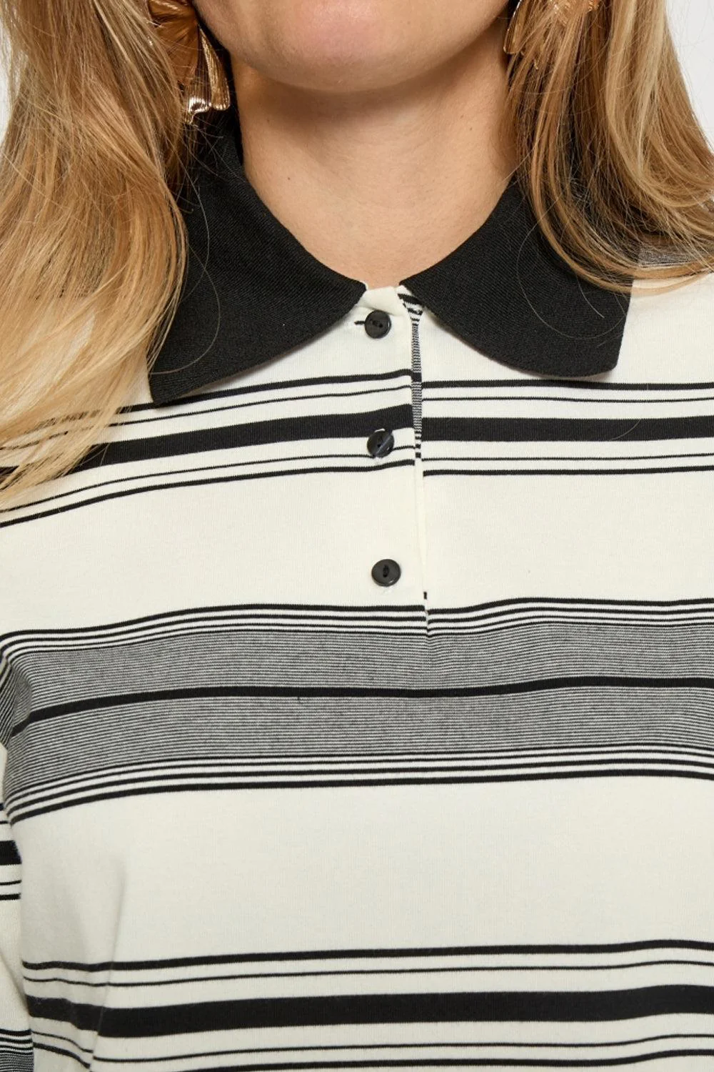 Rania Long Sleeve T-Shirt Black Stripe - Image 4