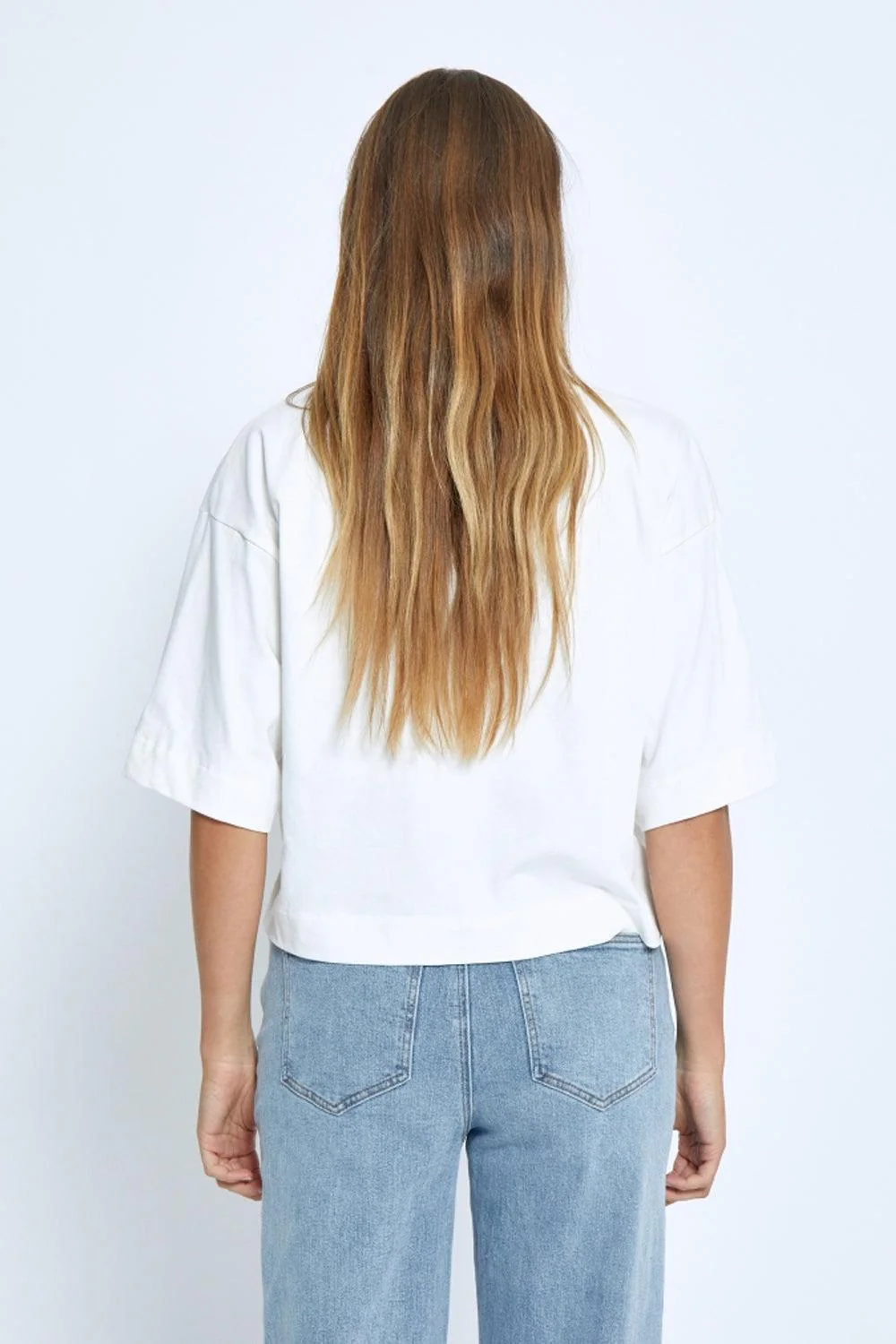 Gamma Cropped GOTS T-shirt Cloud Dancer - Image 2
