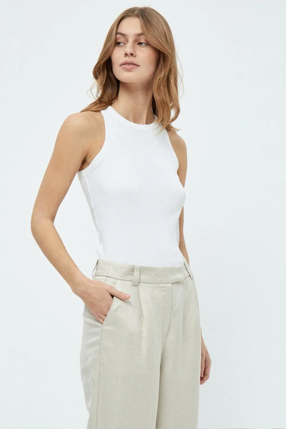 Maluna GOTS Rib Top White - Image 3