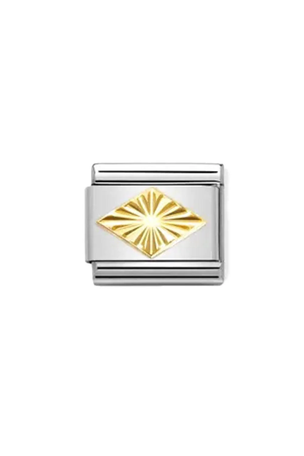 Classic Symbols 18k Gold Diamond Coated Rhombus