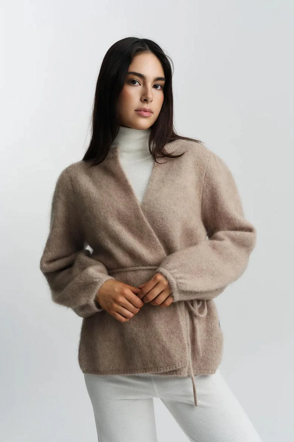 Fredrikke Chunky Cardigan Hazel Beige - Image 2