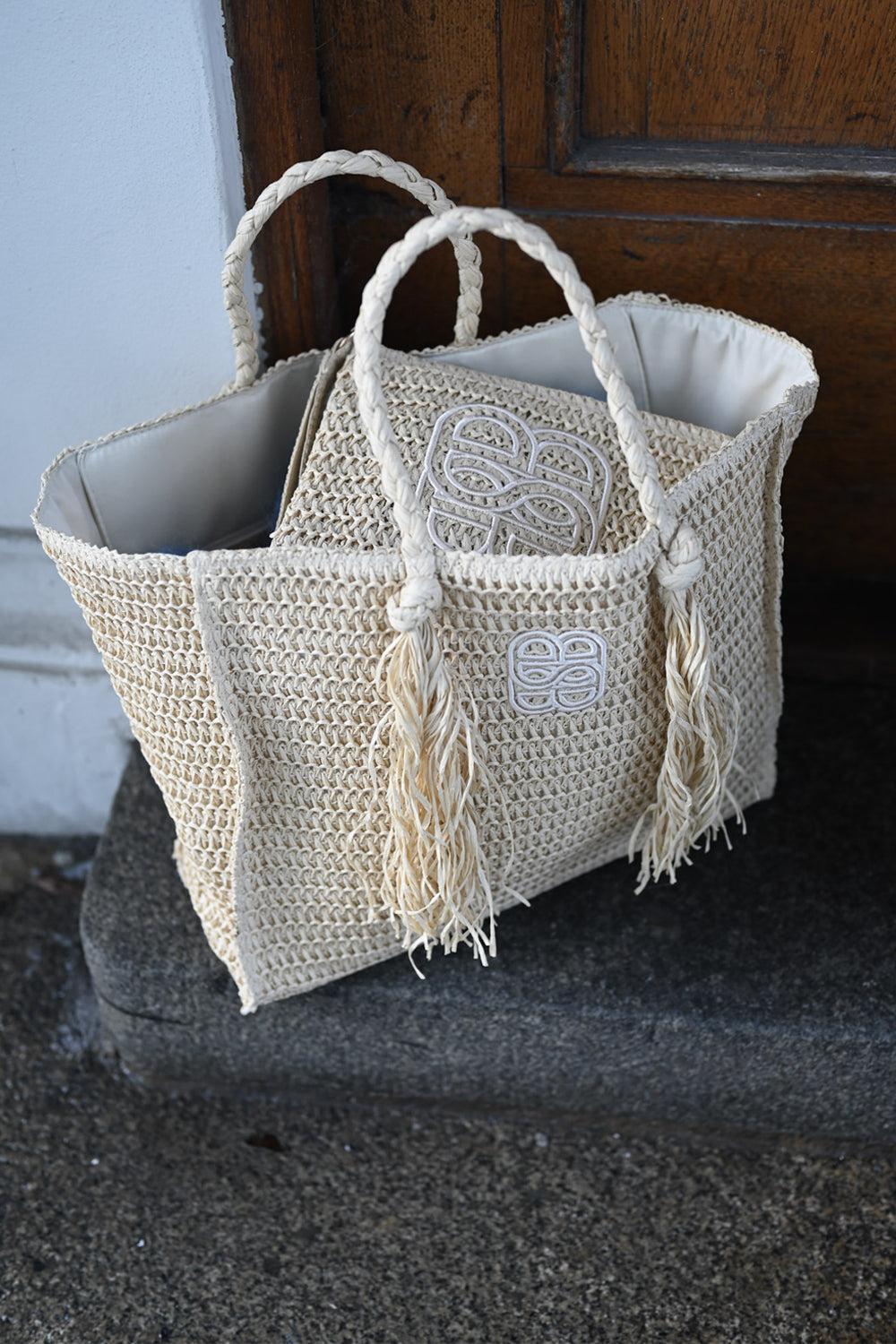 Rikke Straw Bag Beige - Image 3