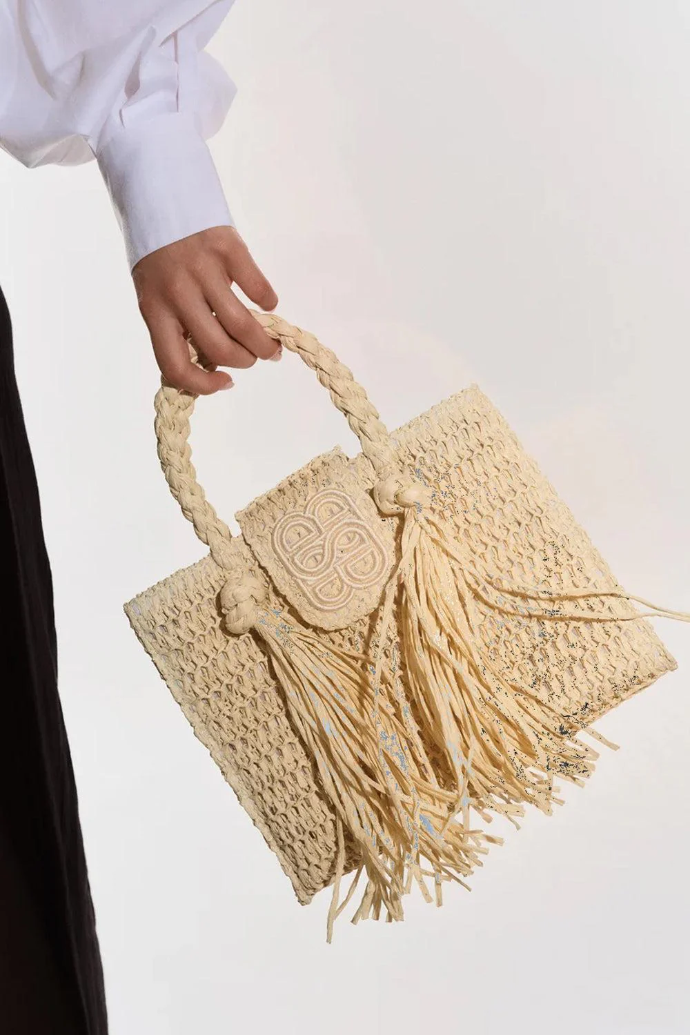 Sigrid Straw Bag Beige - Image 3