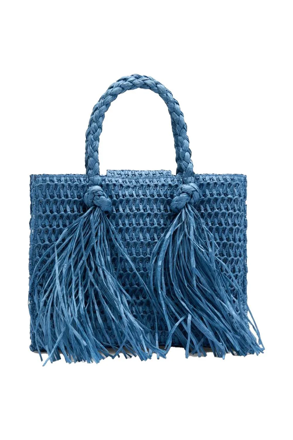 Sigrid Straw Bag Blue - Image 4