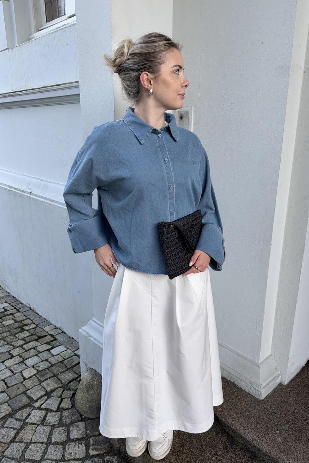 Anna Cotton Skirt White - Image 2