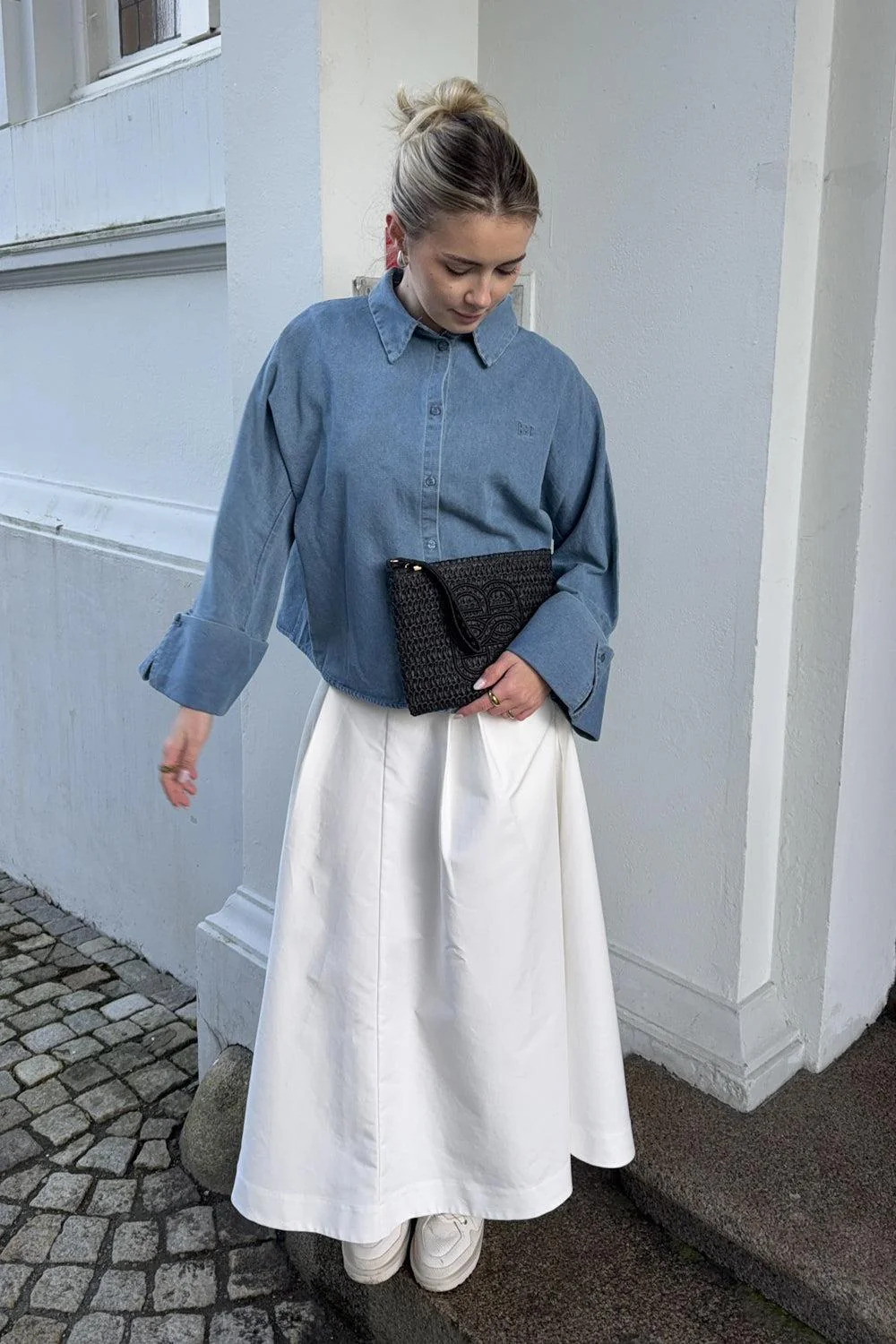 Anna Cotton Skirt White - Image 3