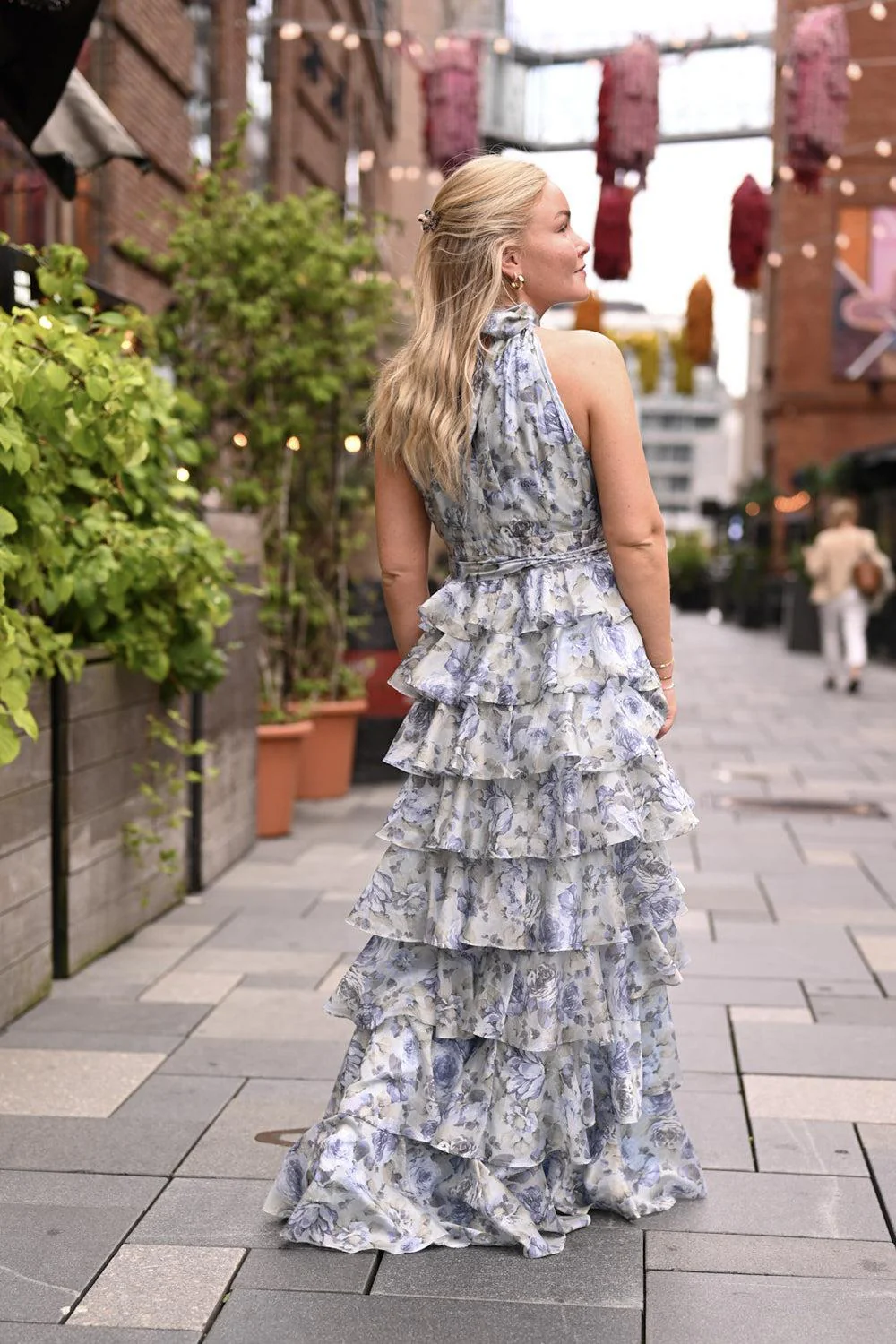 Angel Maxi Dress halterneck Midnight Bloom - Image 4