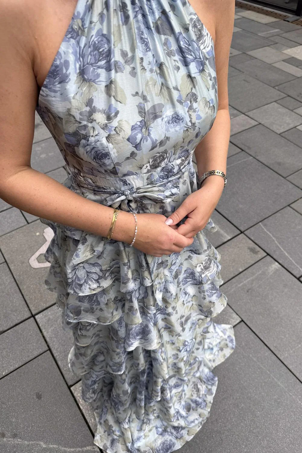 Angel Maxi Dress halterneck Midnight Bloom - Image 5