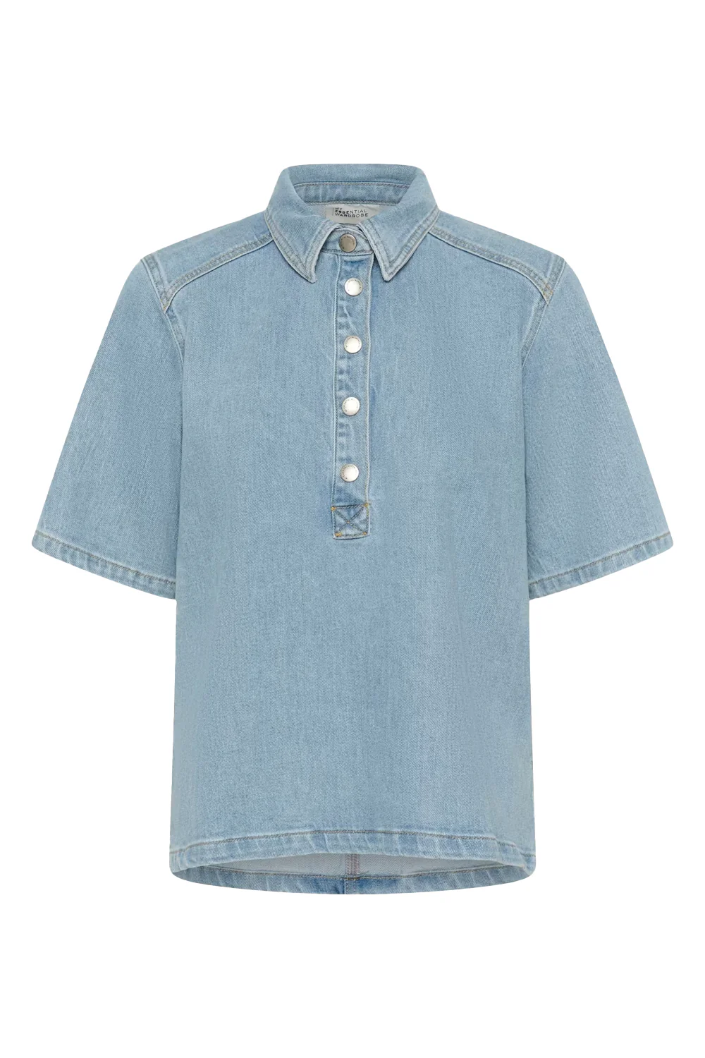 AbinaMW boxy blouse Light Blue wash