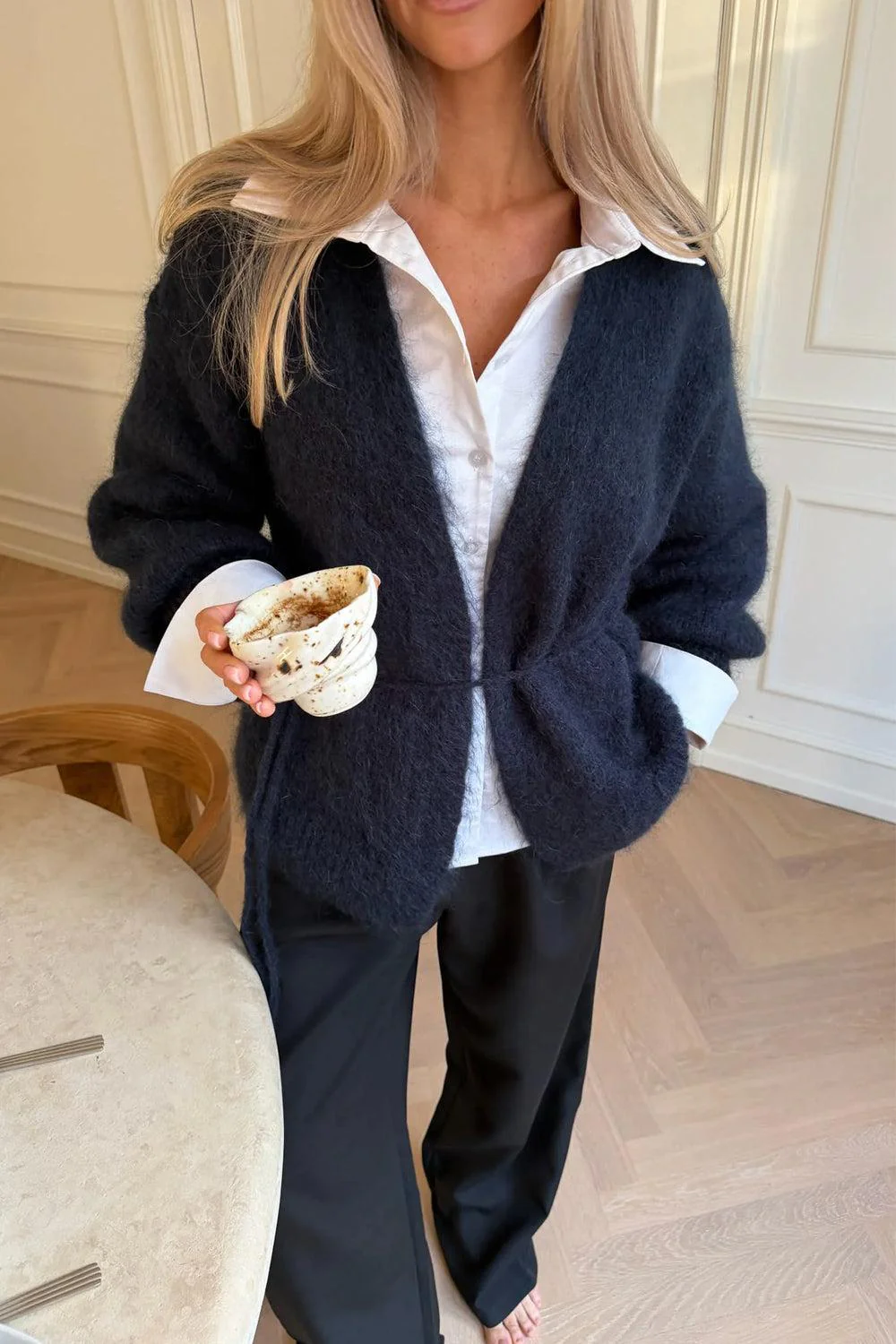 IdaIC Wrap Cardigan Navy