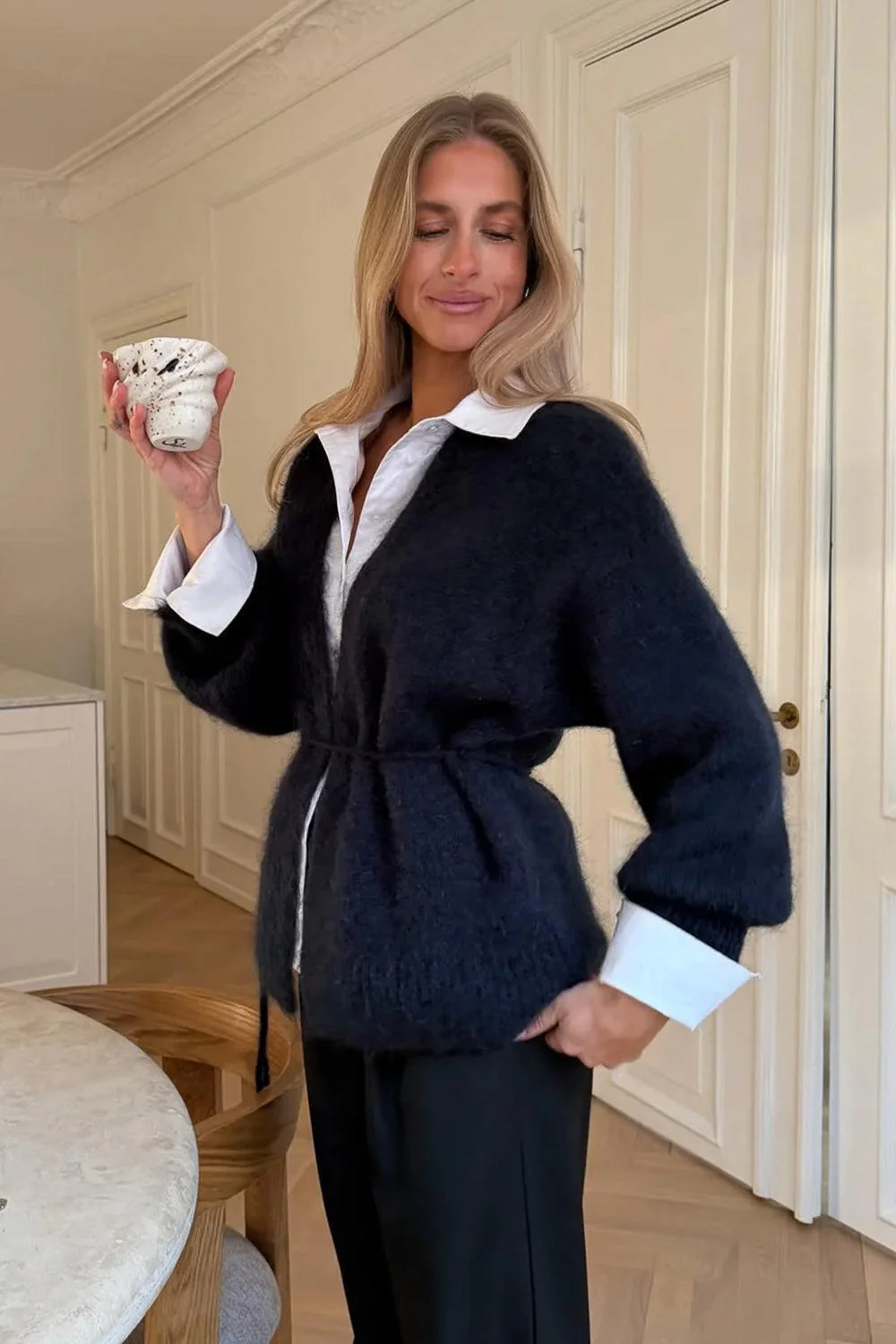 IdaIC Wrap Cardigan Navy - Image 3