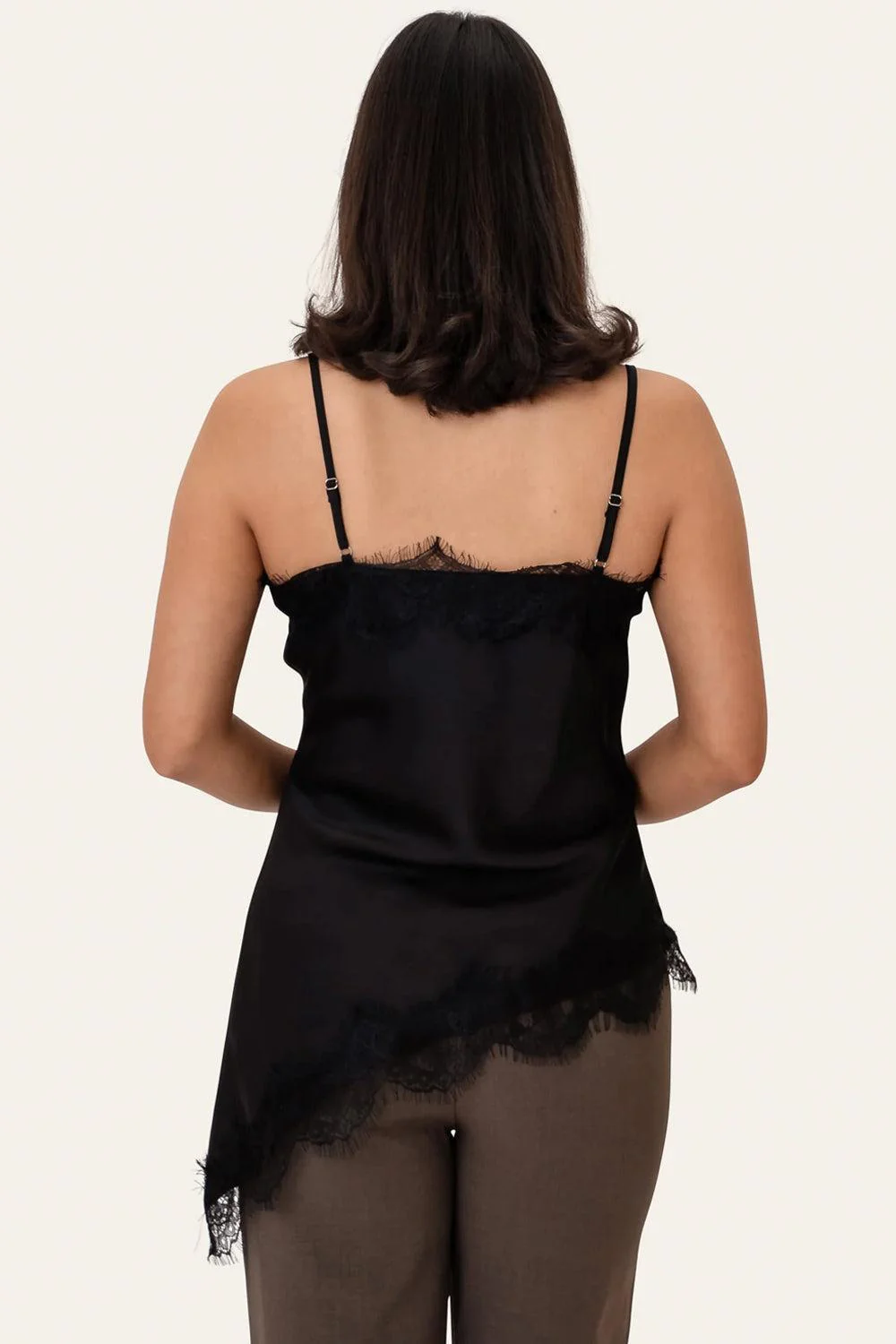 JunoIC Asymmetric top Black satin - Image 4