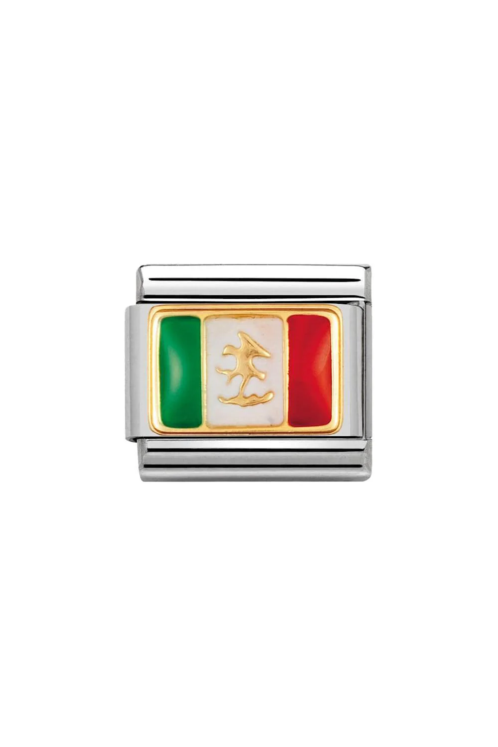 Flag 18k Gold & enamel Mexico