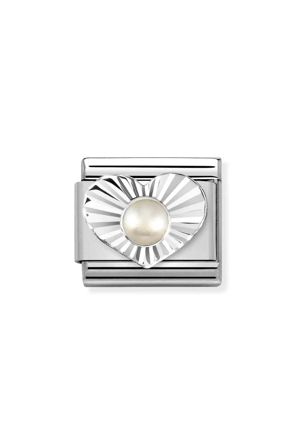 STONE 925 Sterling Silver Diamond Heart White