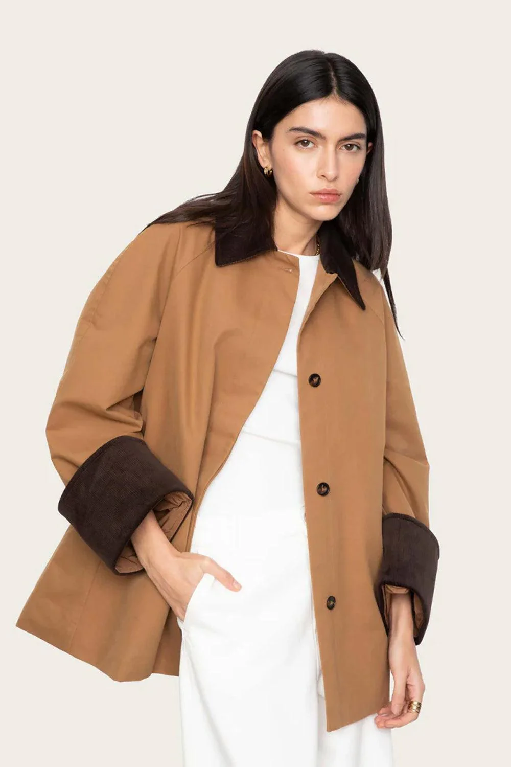Heather Jacket Dark Camel - Image 2