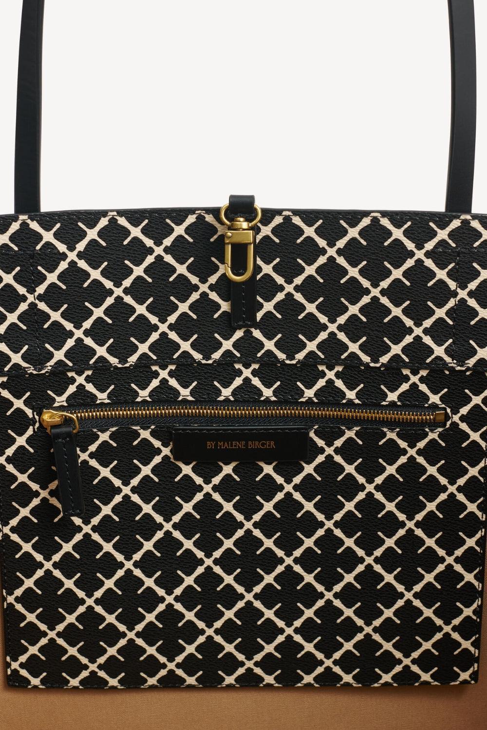 Abi printed Tote Bag Black - Image 3