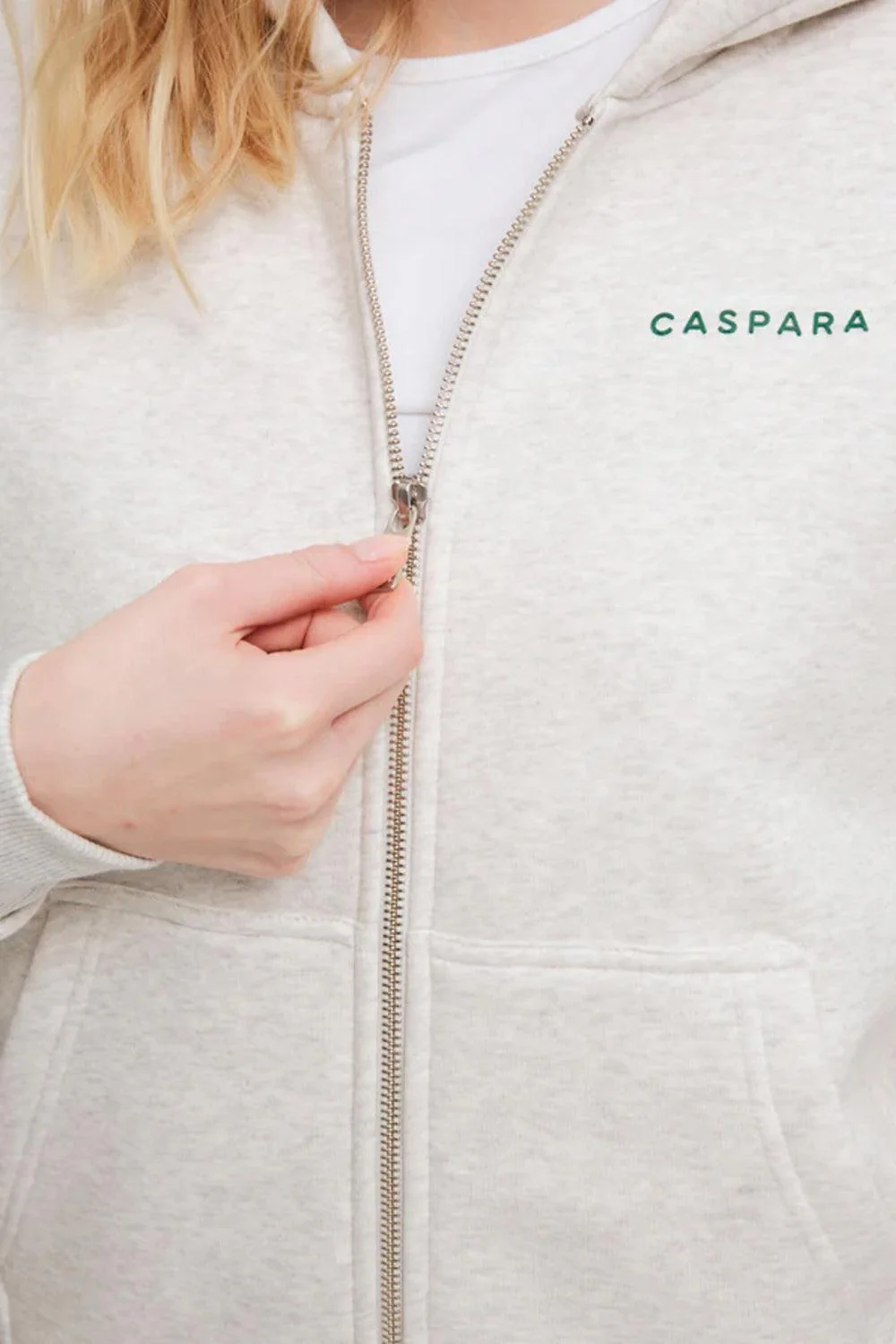 W. Cosmo Zip Hoodie Grey Melange - Image 3