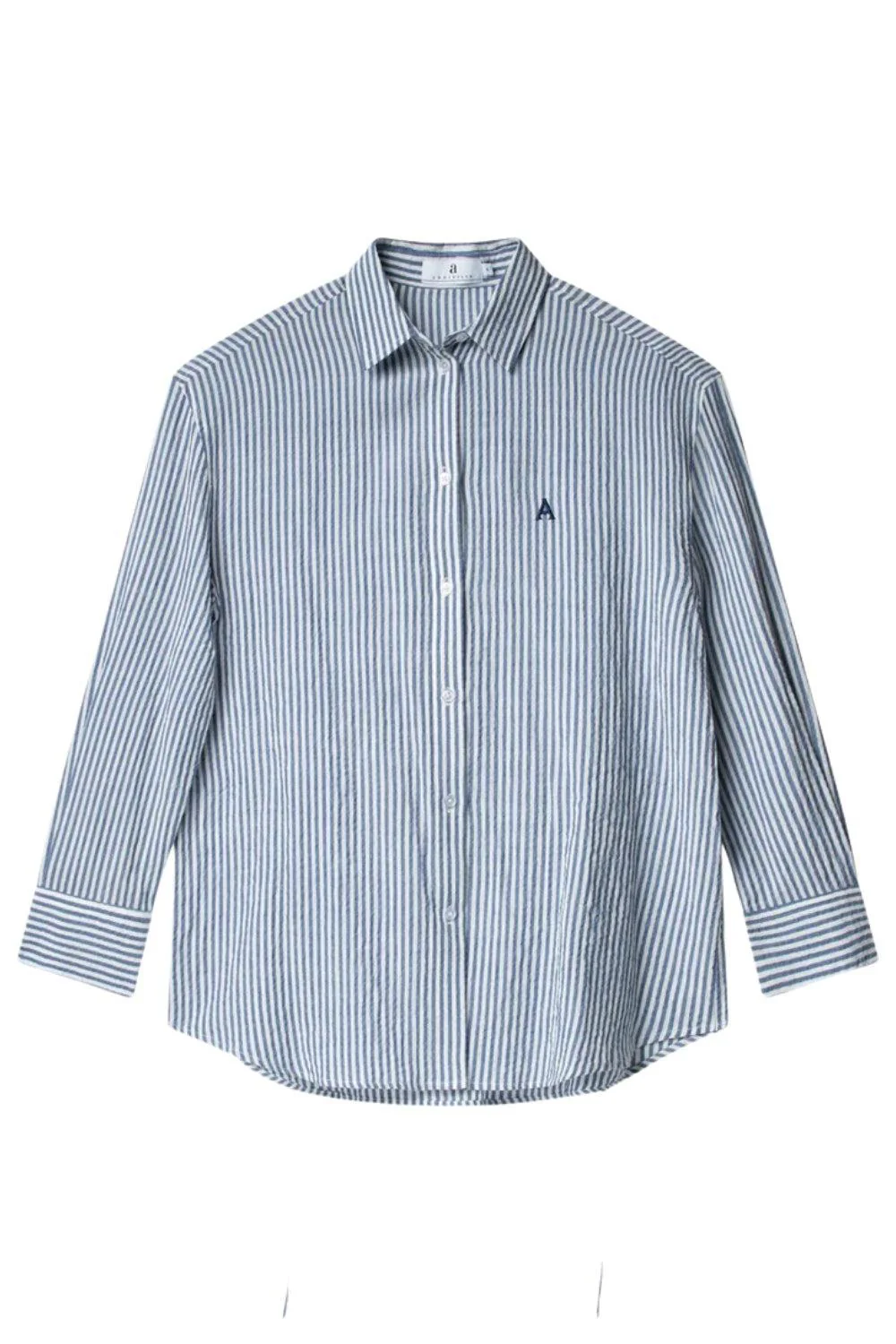Palermo Seersucker Stripe Navy