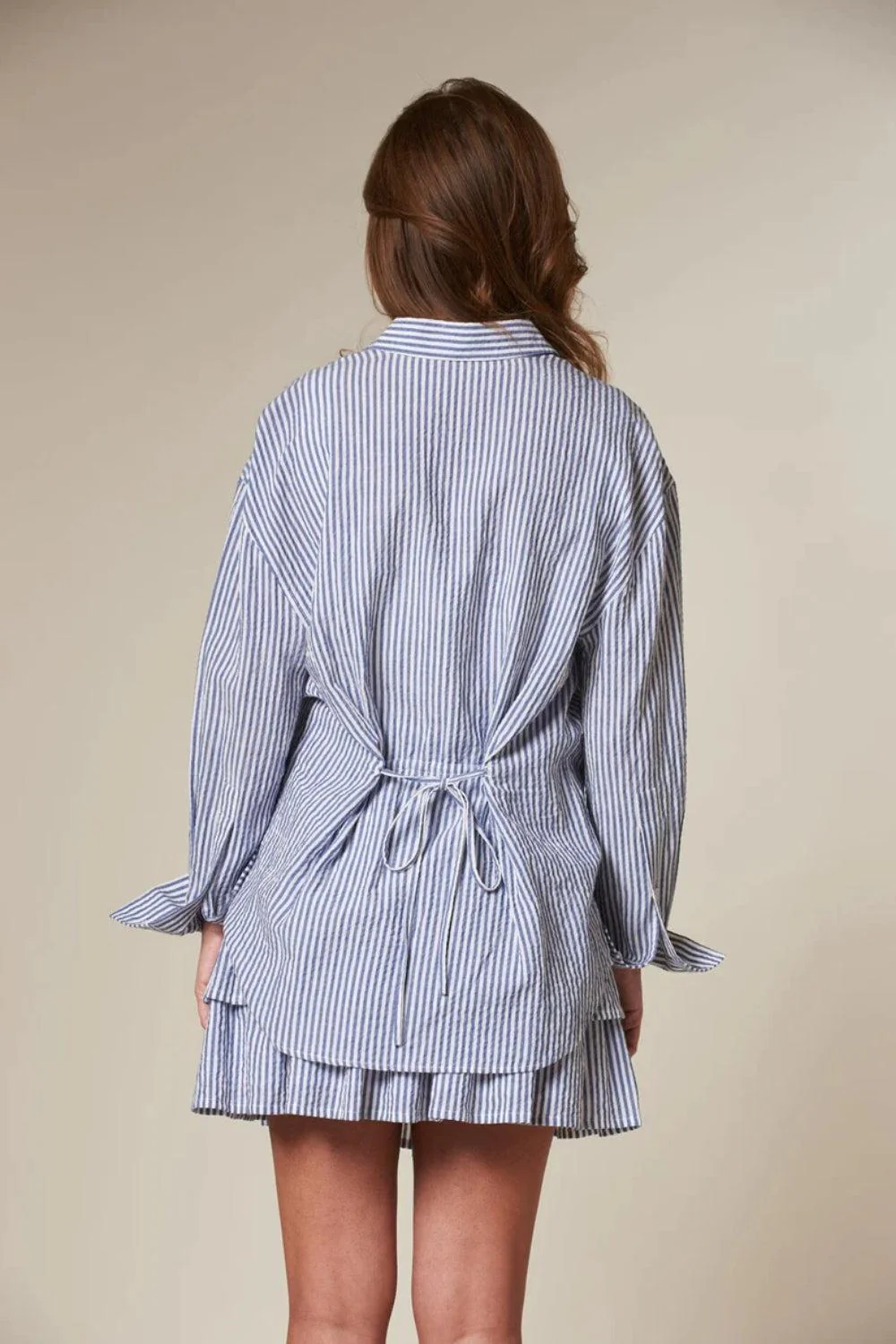 Palermo Seersucker Stripe Navy - Image 3