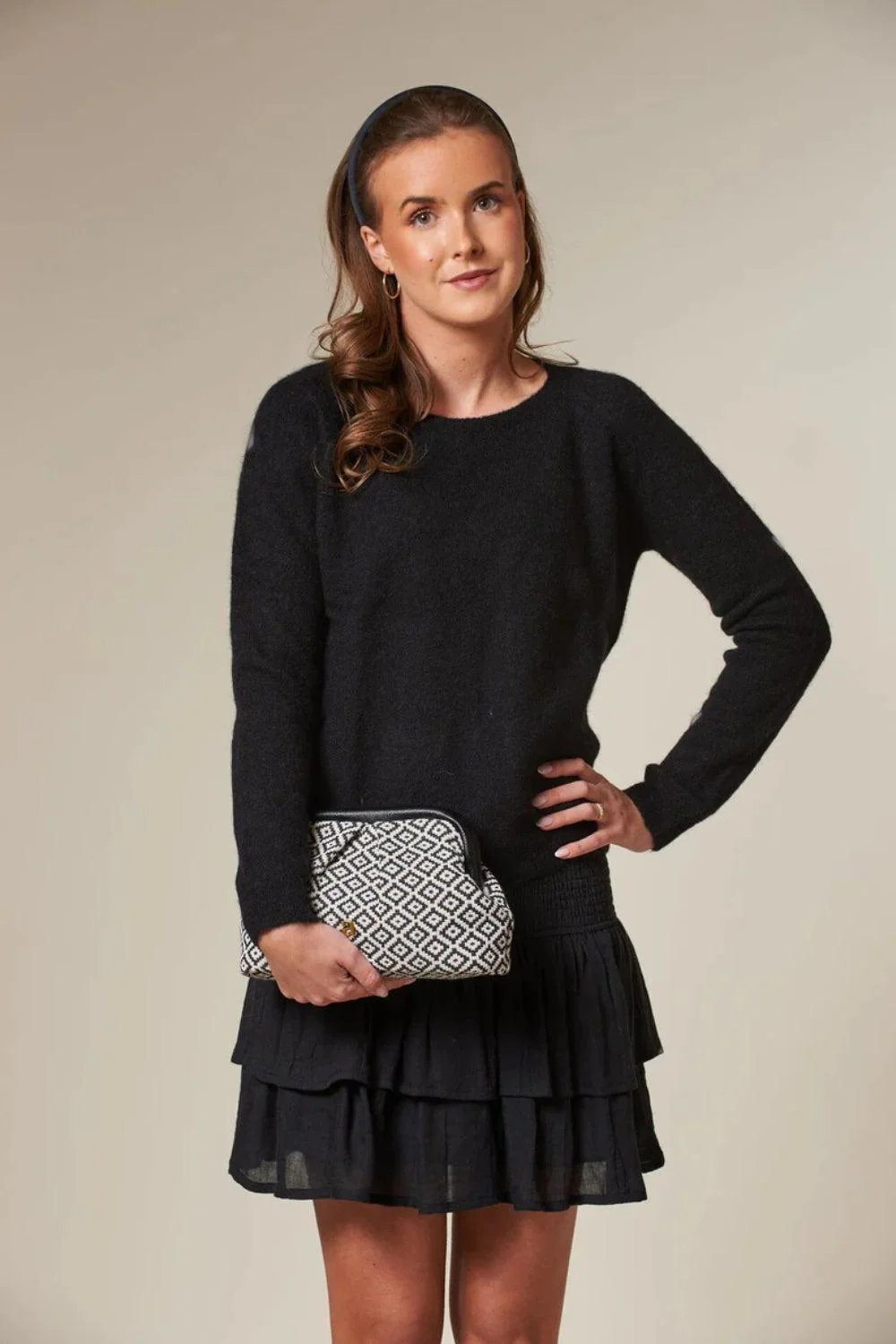 Sorrento skirt Crinkled Black - Image 2