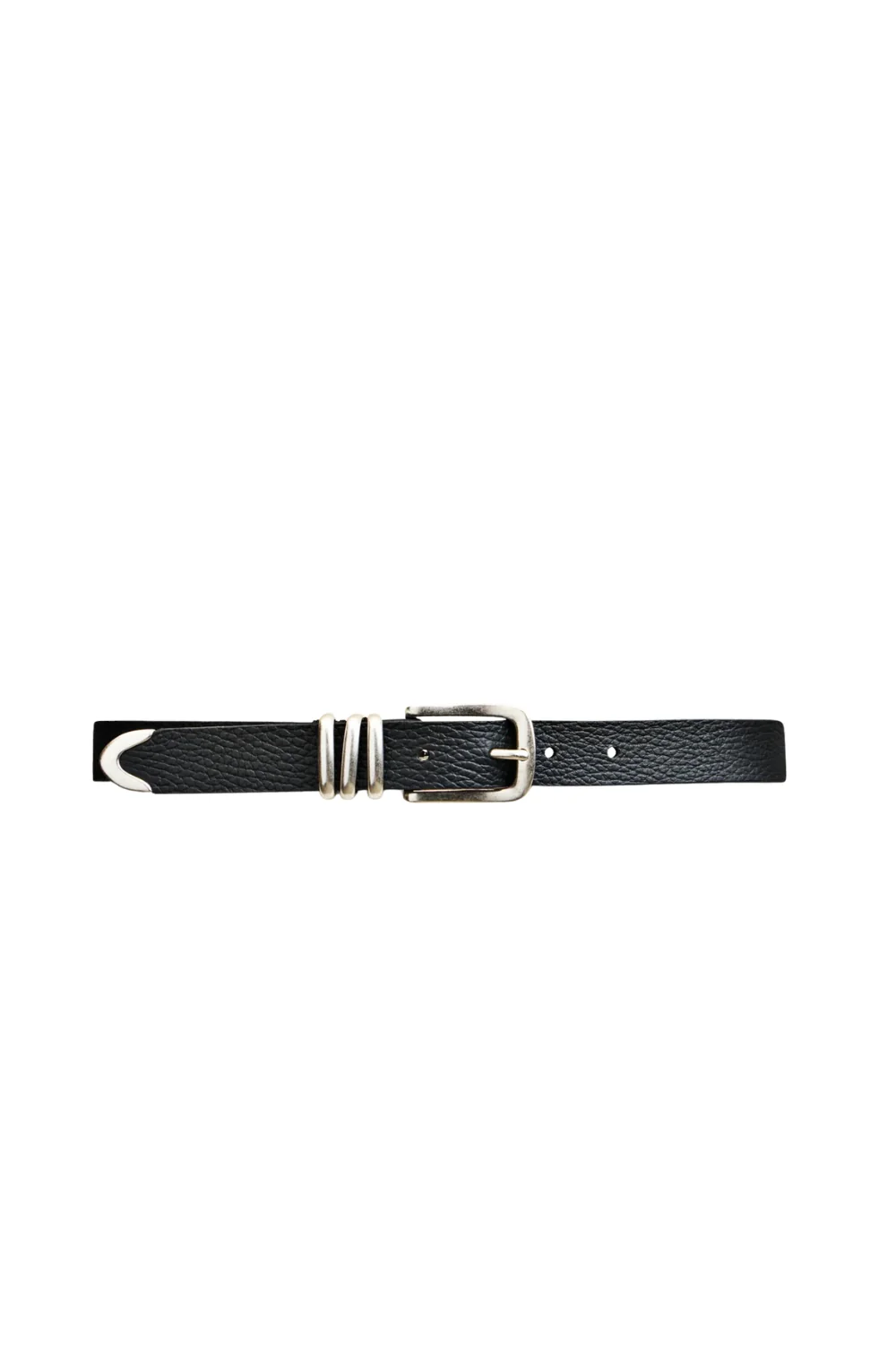 Tribel belt black silver