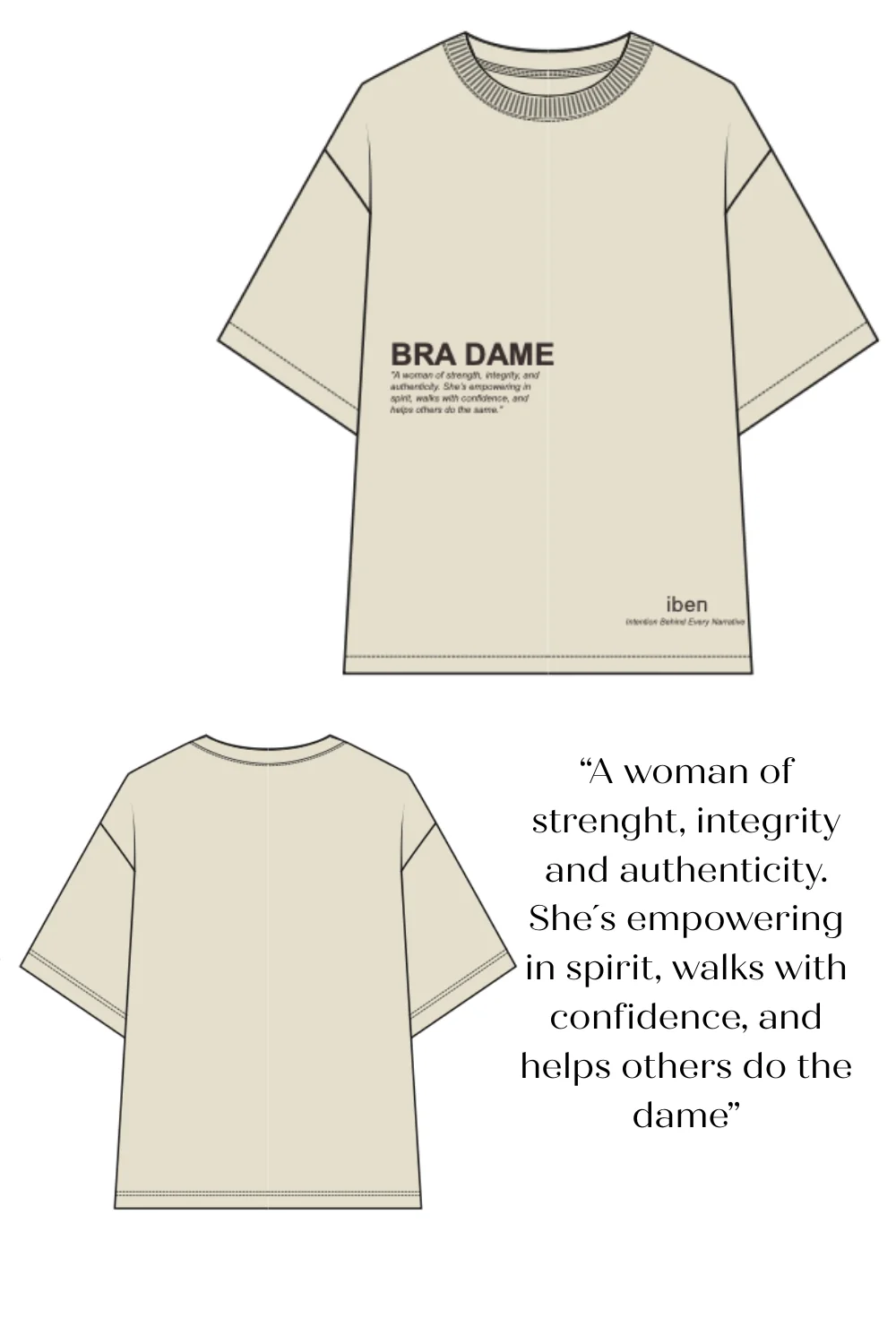BRA DAME TEE Worn White - Image 5