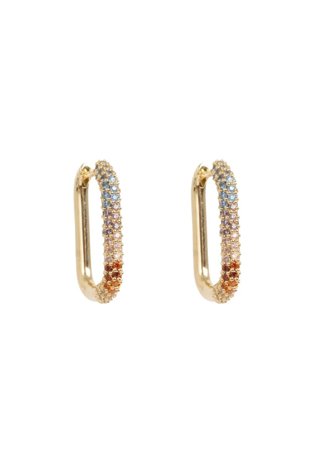 oval hoop brass rainbow