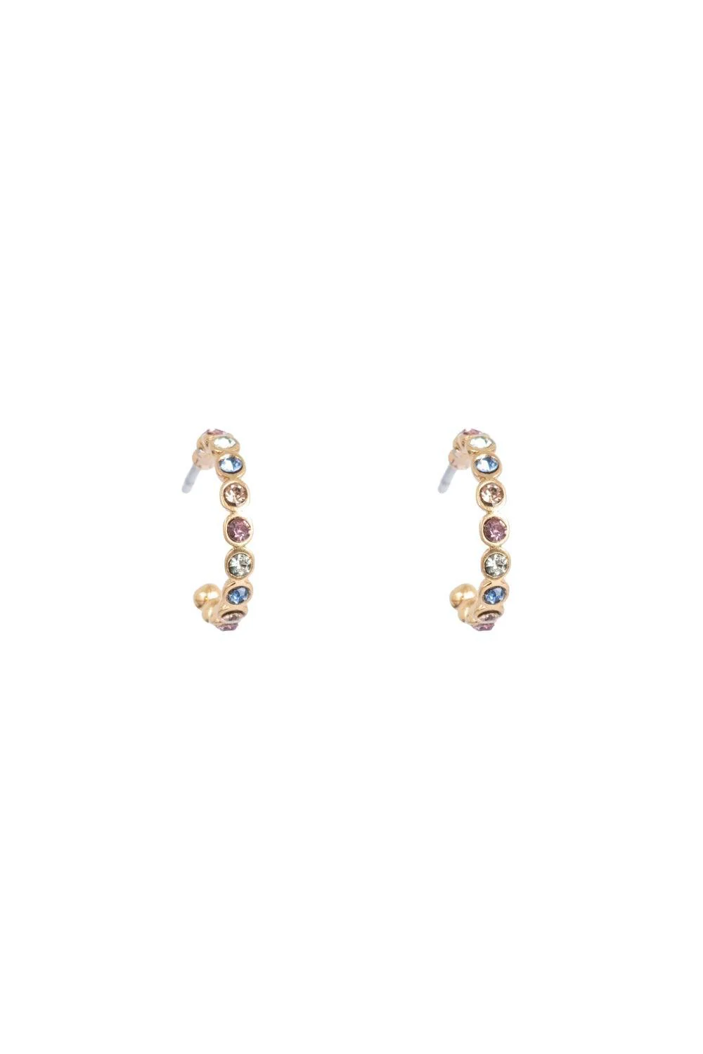 Earrings 12mm Multicolor Vibrance Gold