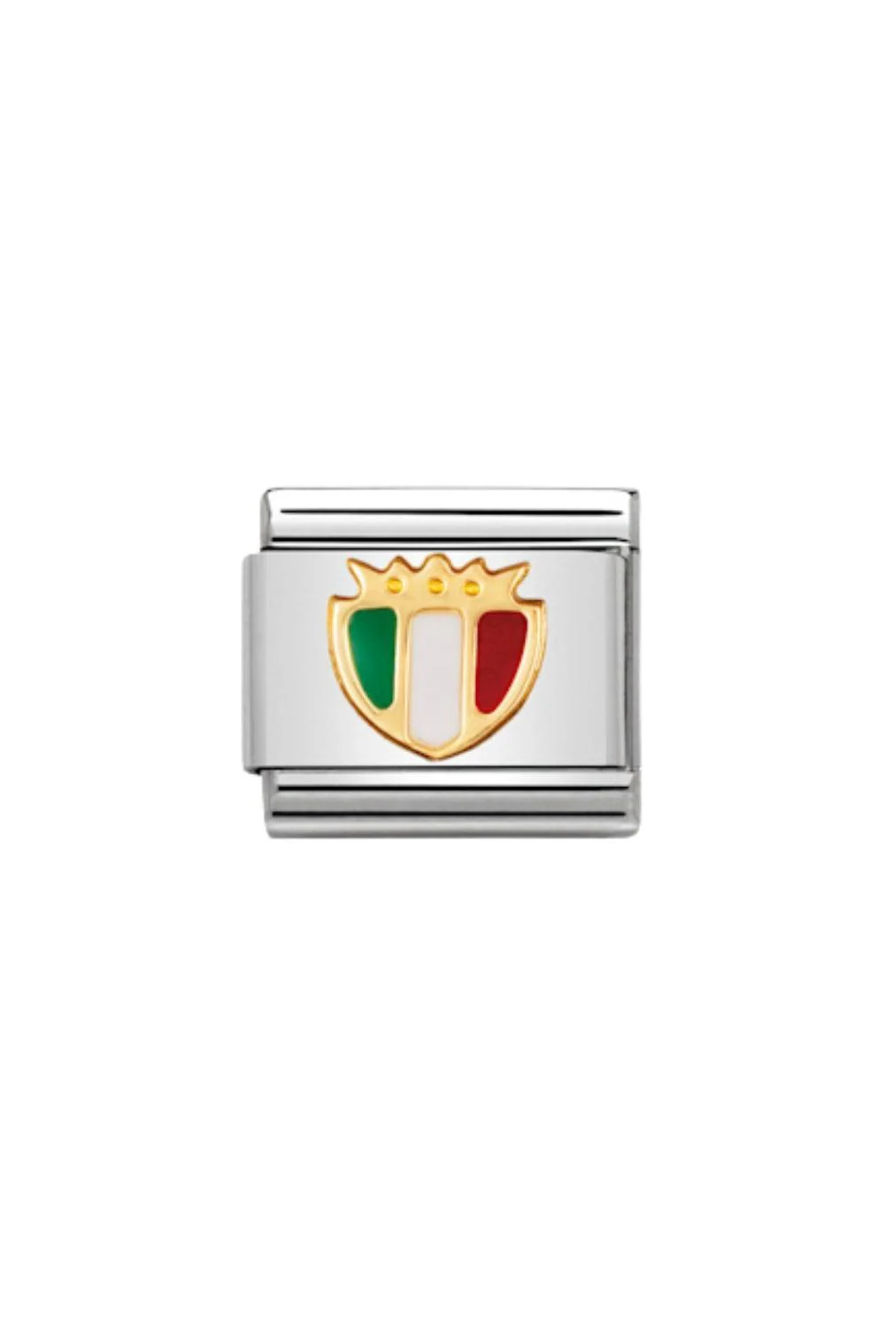 SYMBOLS 18k Gold & Enamel Gold Football Italy Shield