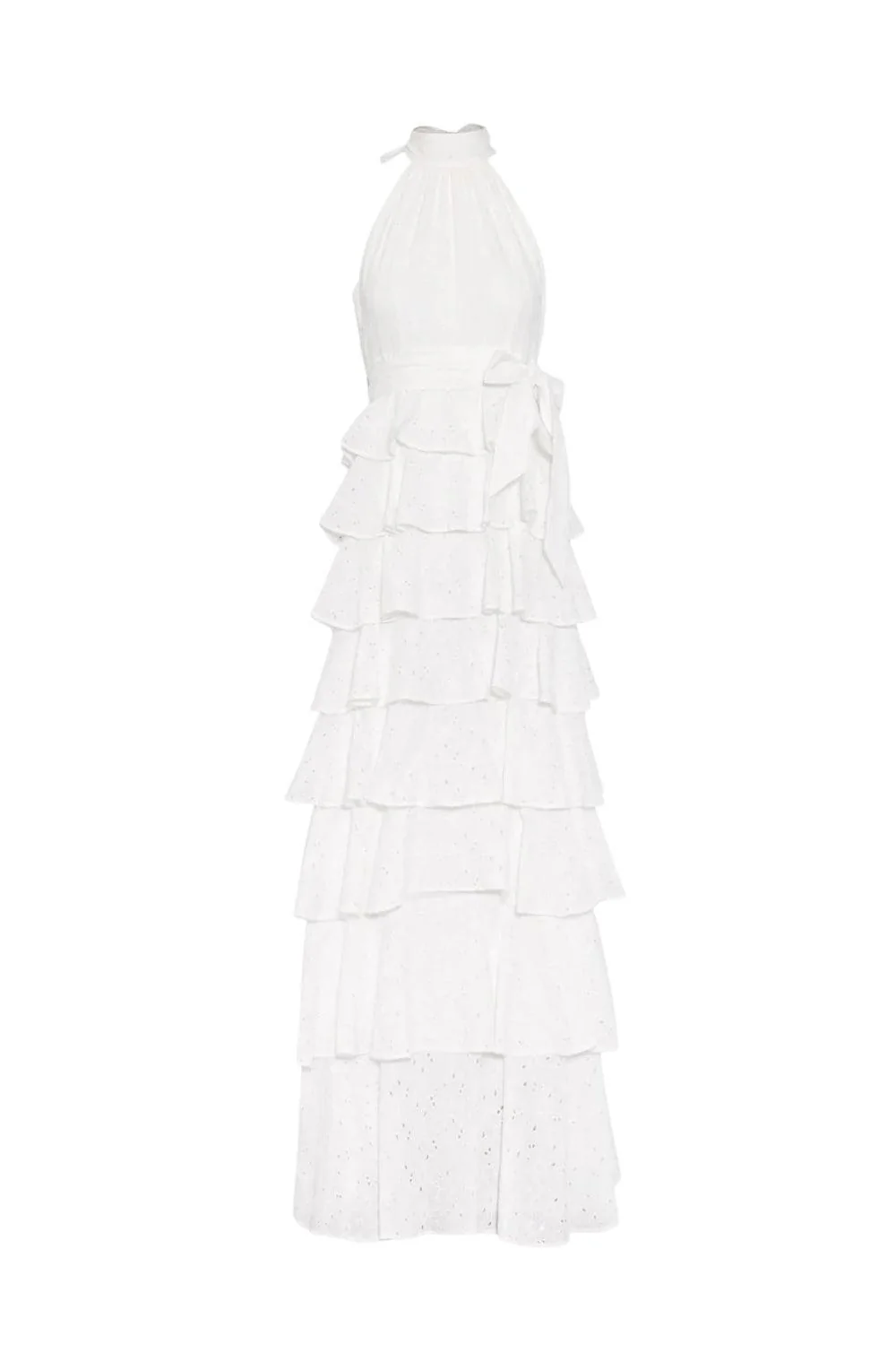 Angel Maxi Dress halterneck White