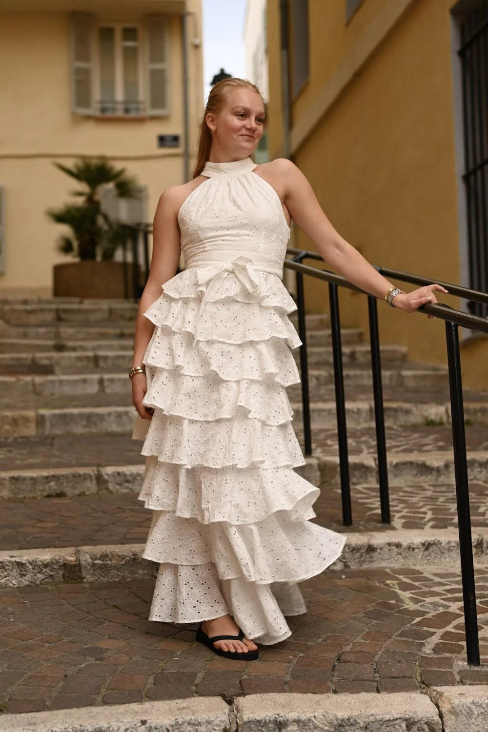 Angel Maxi Dress halterneck White - Image 2