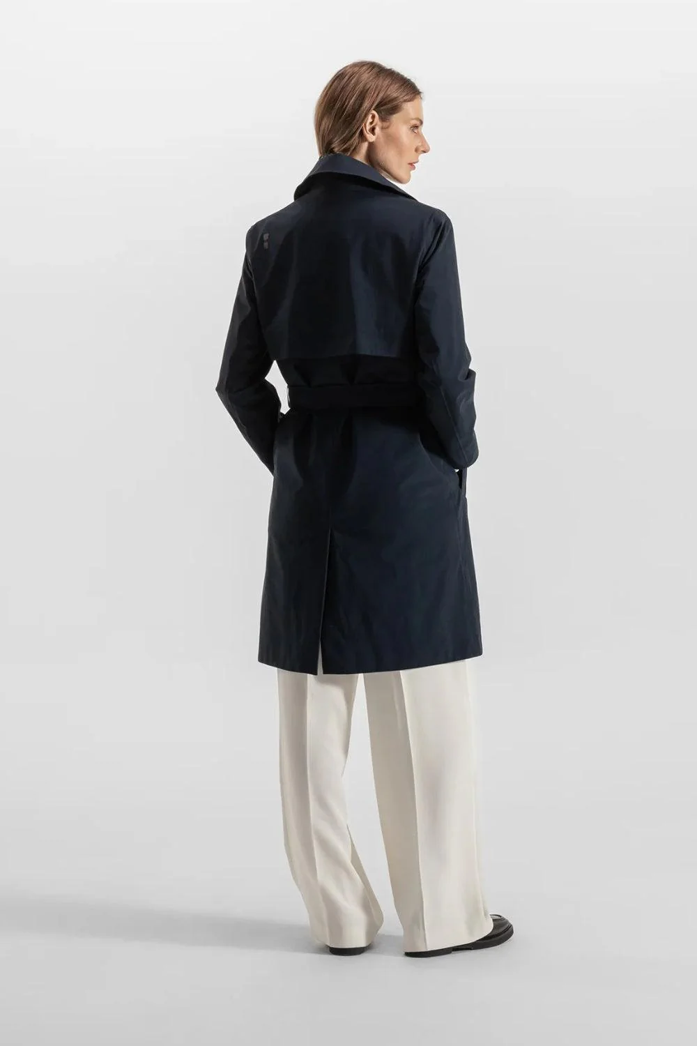 Skylar Trench Coat Navy - Image 3