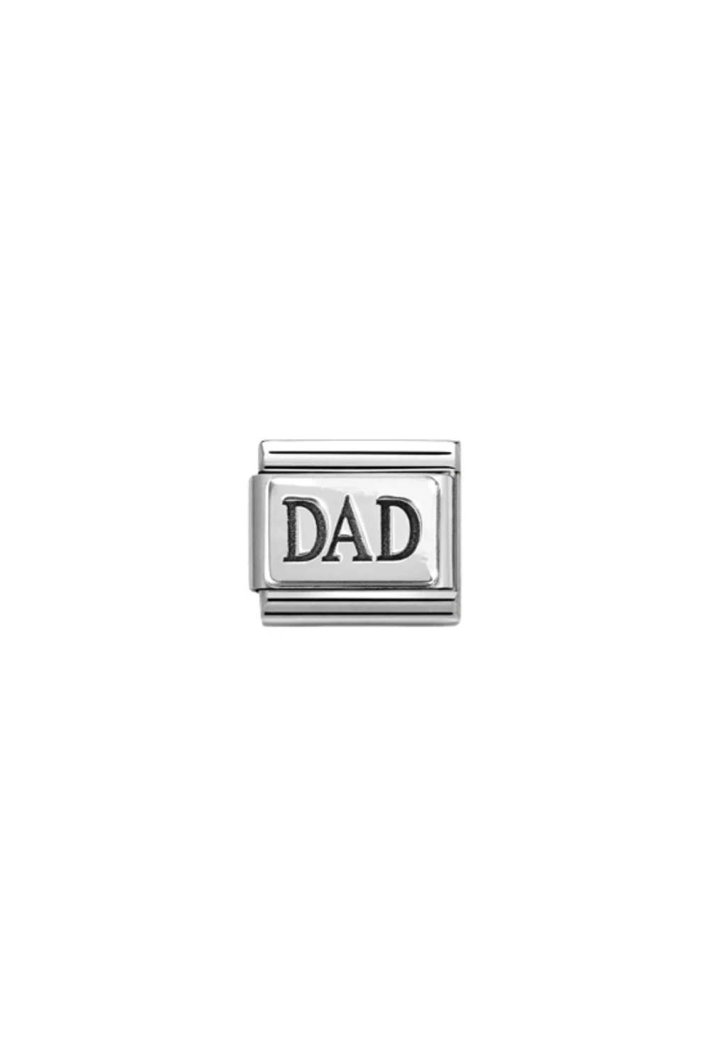 Classic Plates Oxidized 925 Sterling Silver Dad (New)