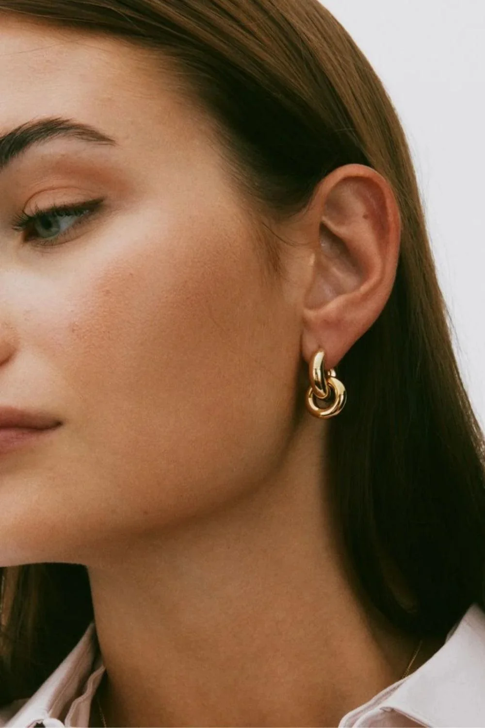 Chunky Eternal Earrings Gold - Image 2