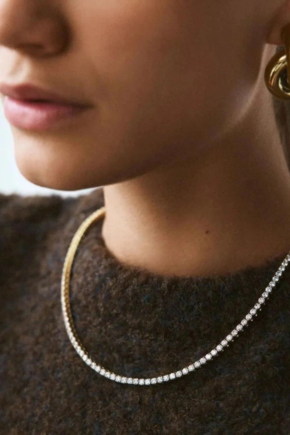 Tennis Necklace Gold - Image 2