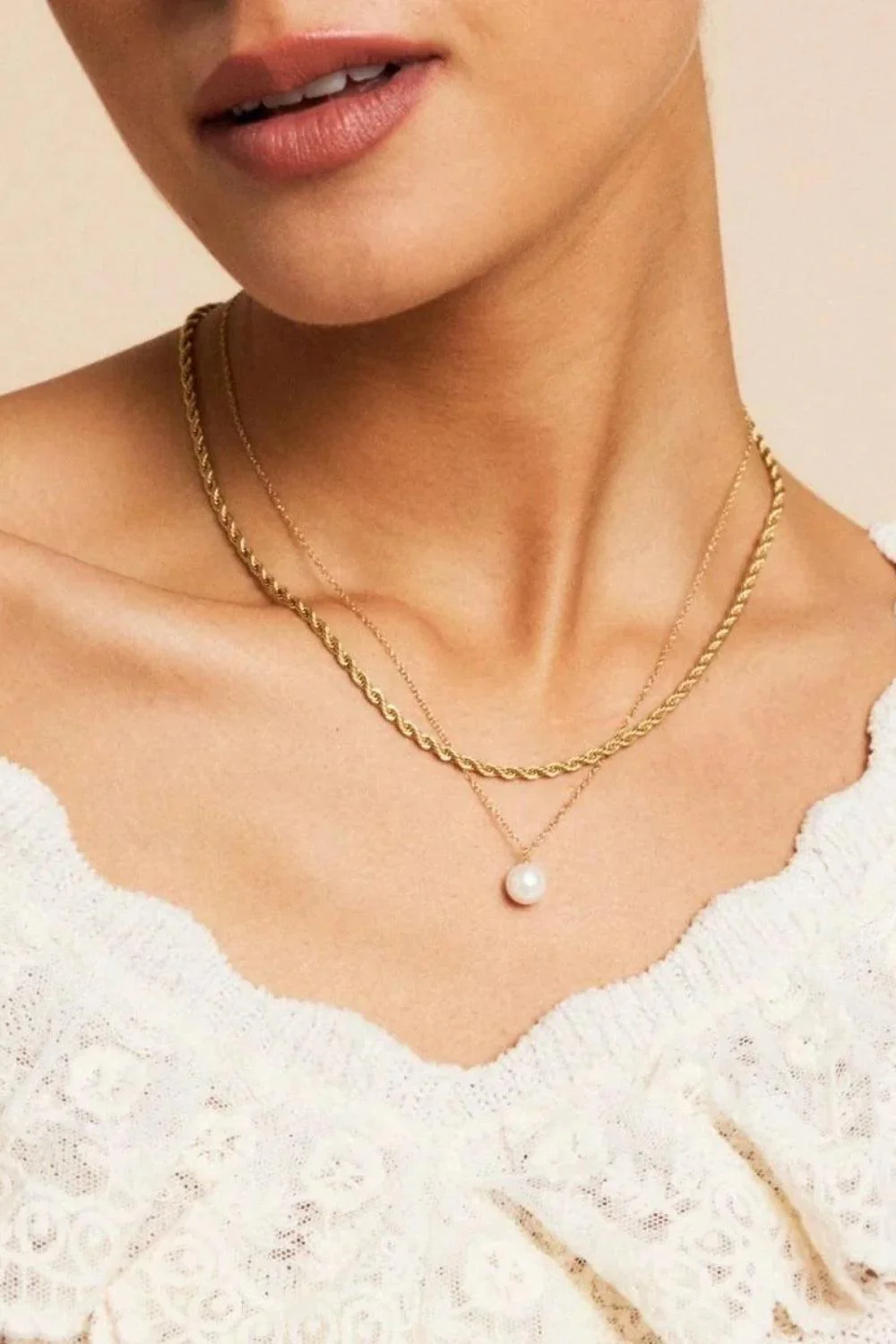 Rope Chain Necklace Gold - Image 2
