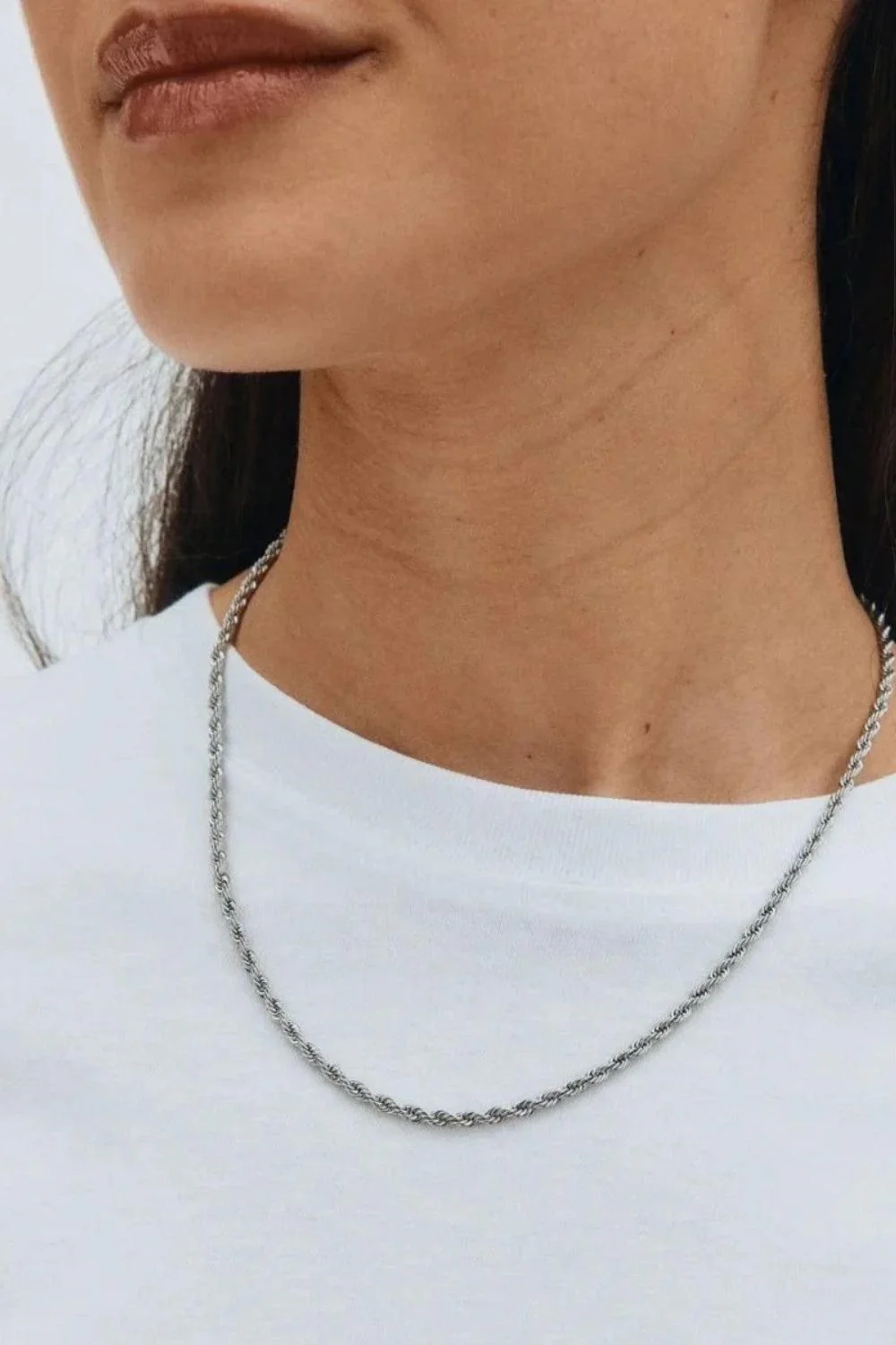 Rope Chain Necklace Steel - Image 2