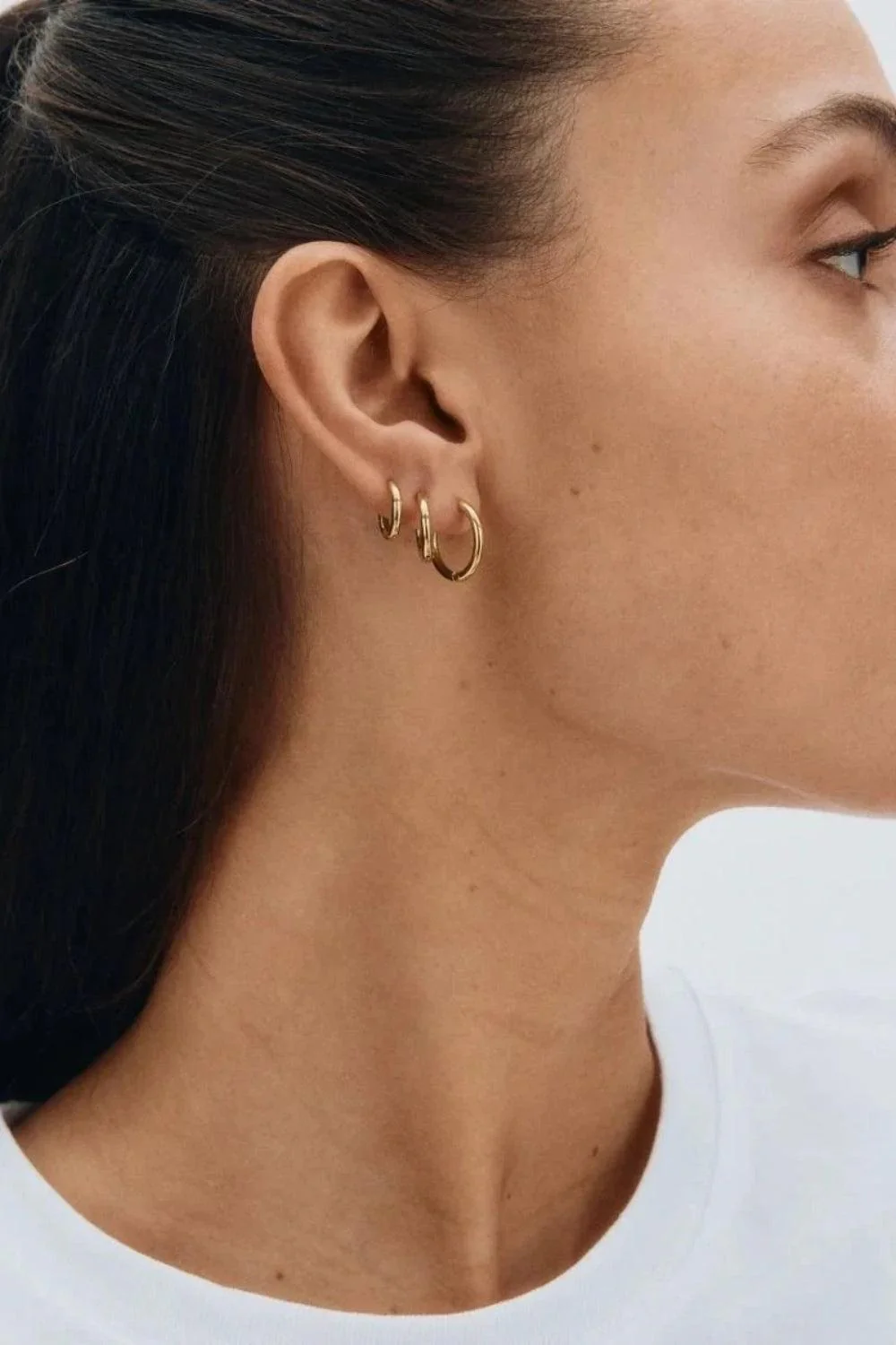 Triple Pair Hoops Gold - Image 2