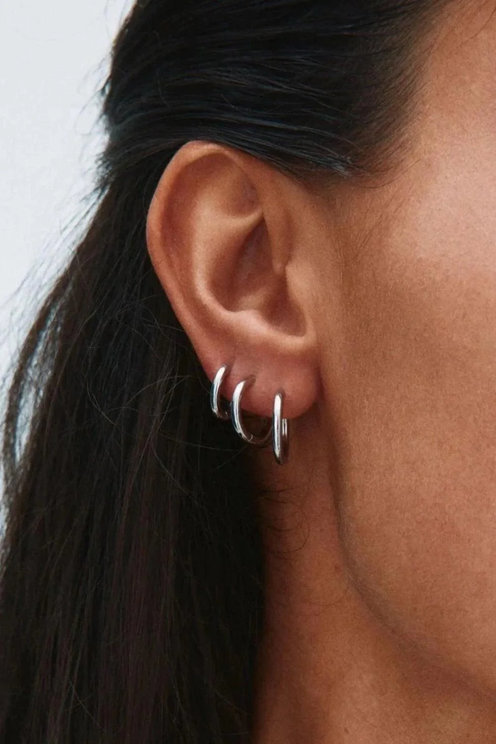 Triple Pair Hoops Steel - Image 2