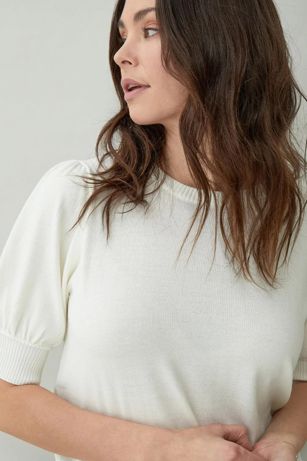 Liva Knit Tee Broken White - Image 2