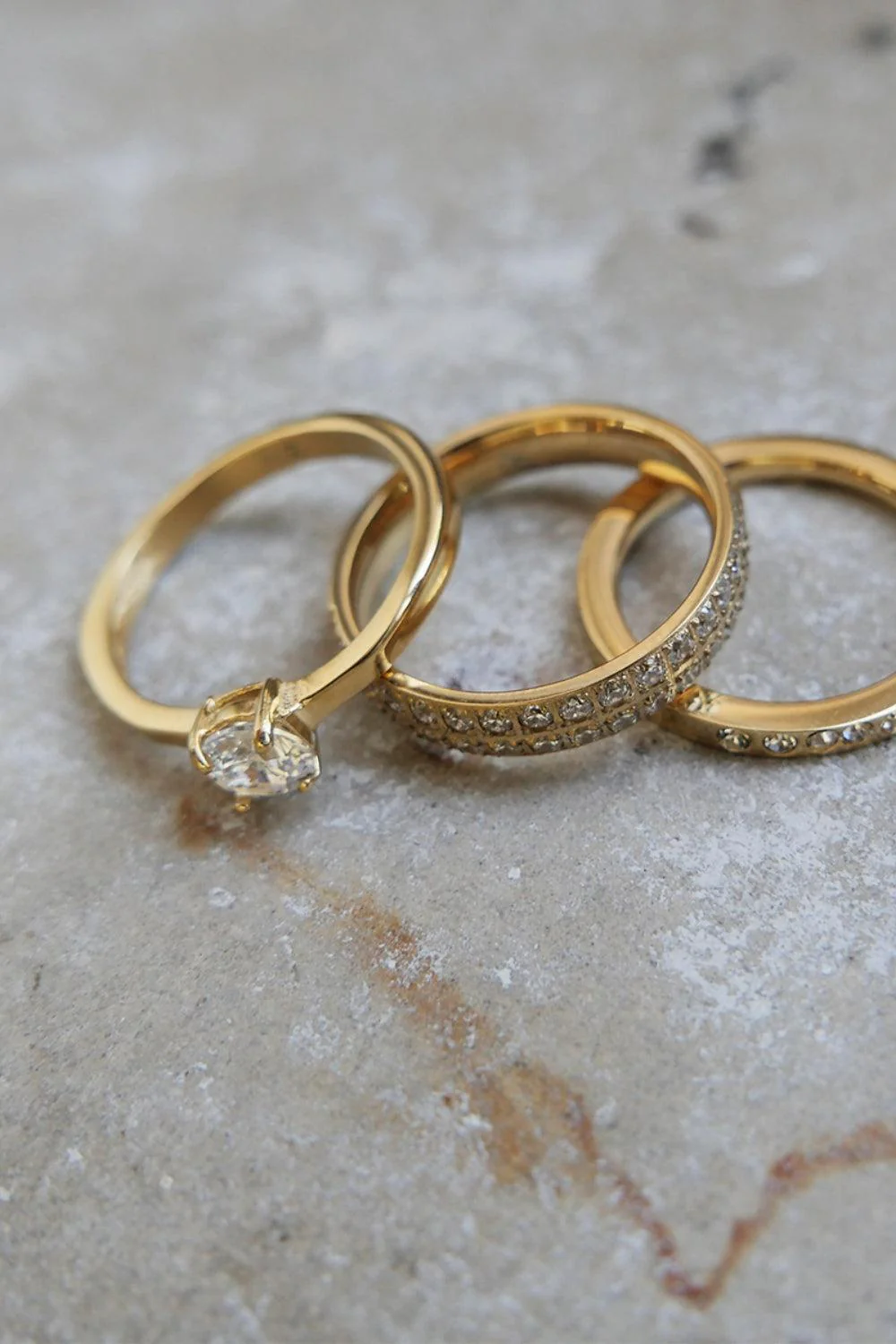 Ring Steel One cZ Gold Plated - Image 2