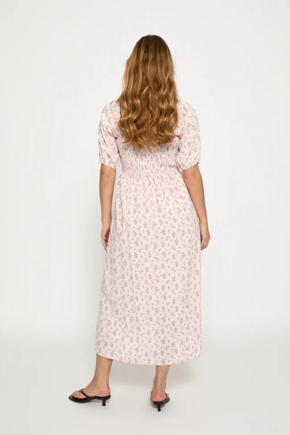 MSAnni Midi Dress Orchid Pink Print - Image 2