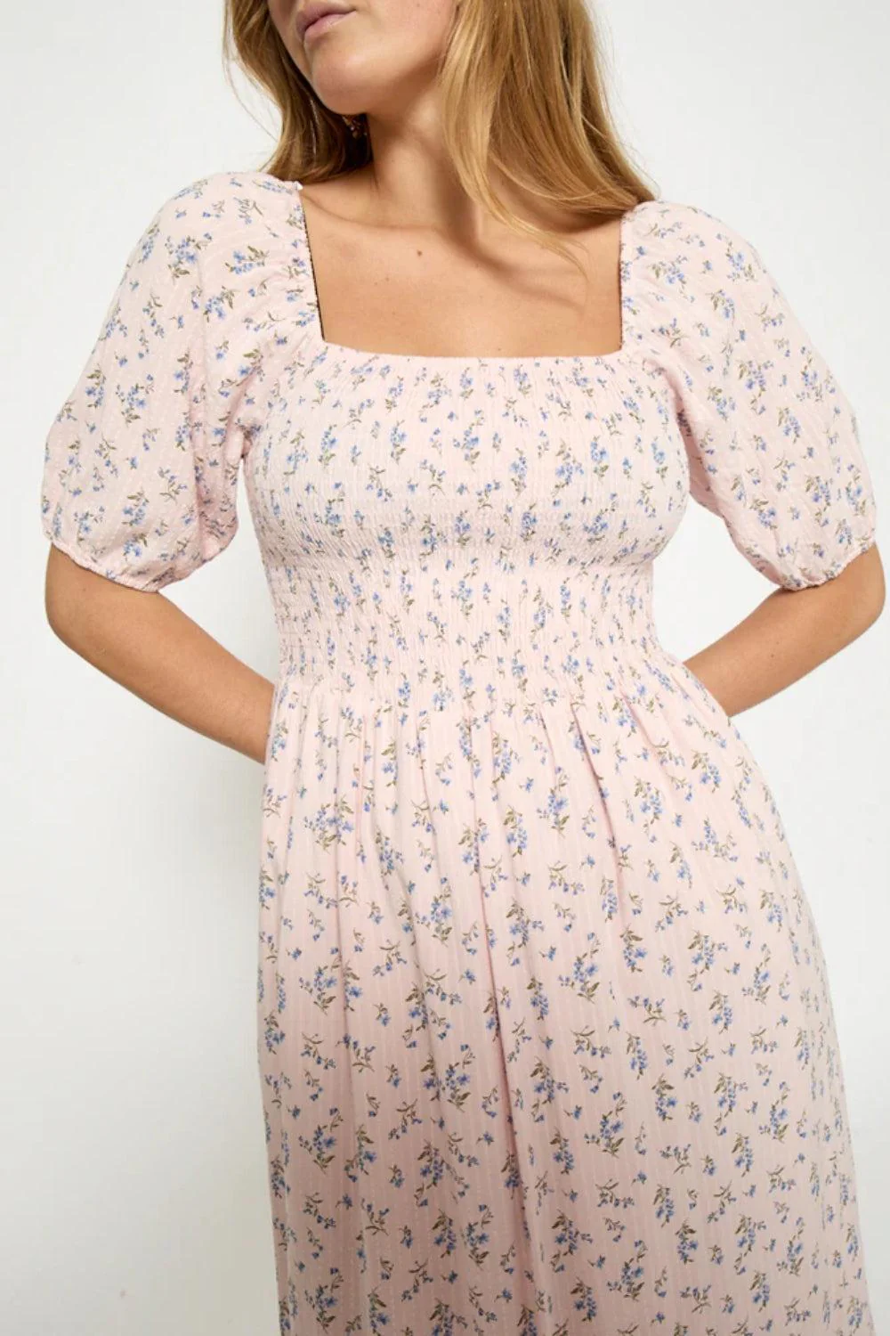 MSAnni Midi Dress Orchid Pink Print - Image 4