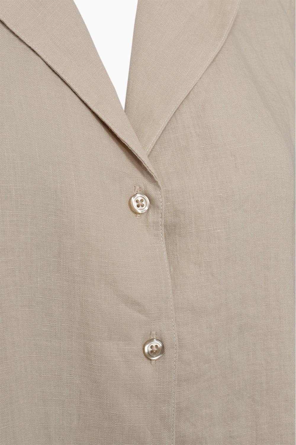 Karmey SS Linen shirt Beige - Image 2