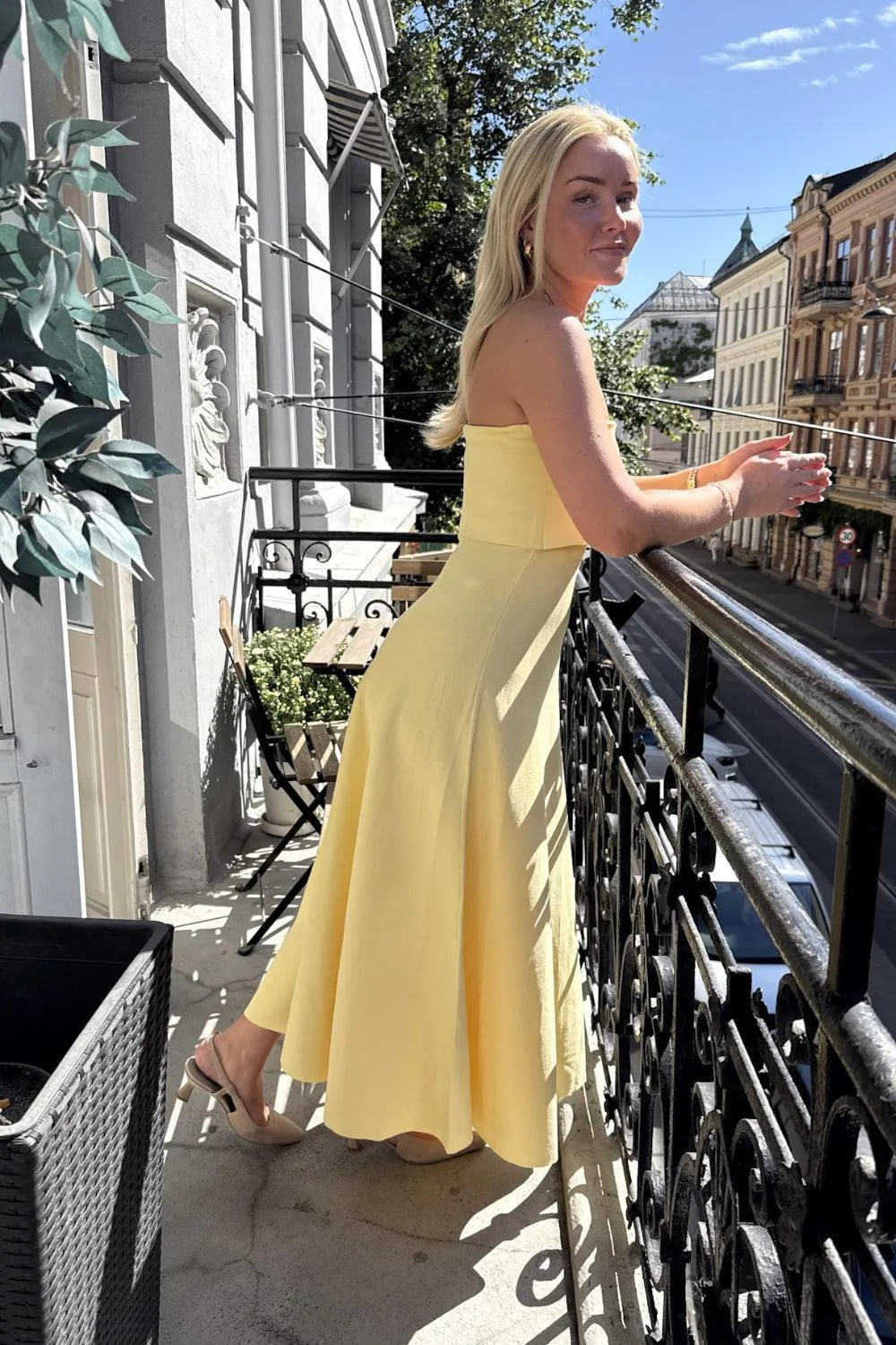 Clementina Midi Dress Butter Yellow - Image 4