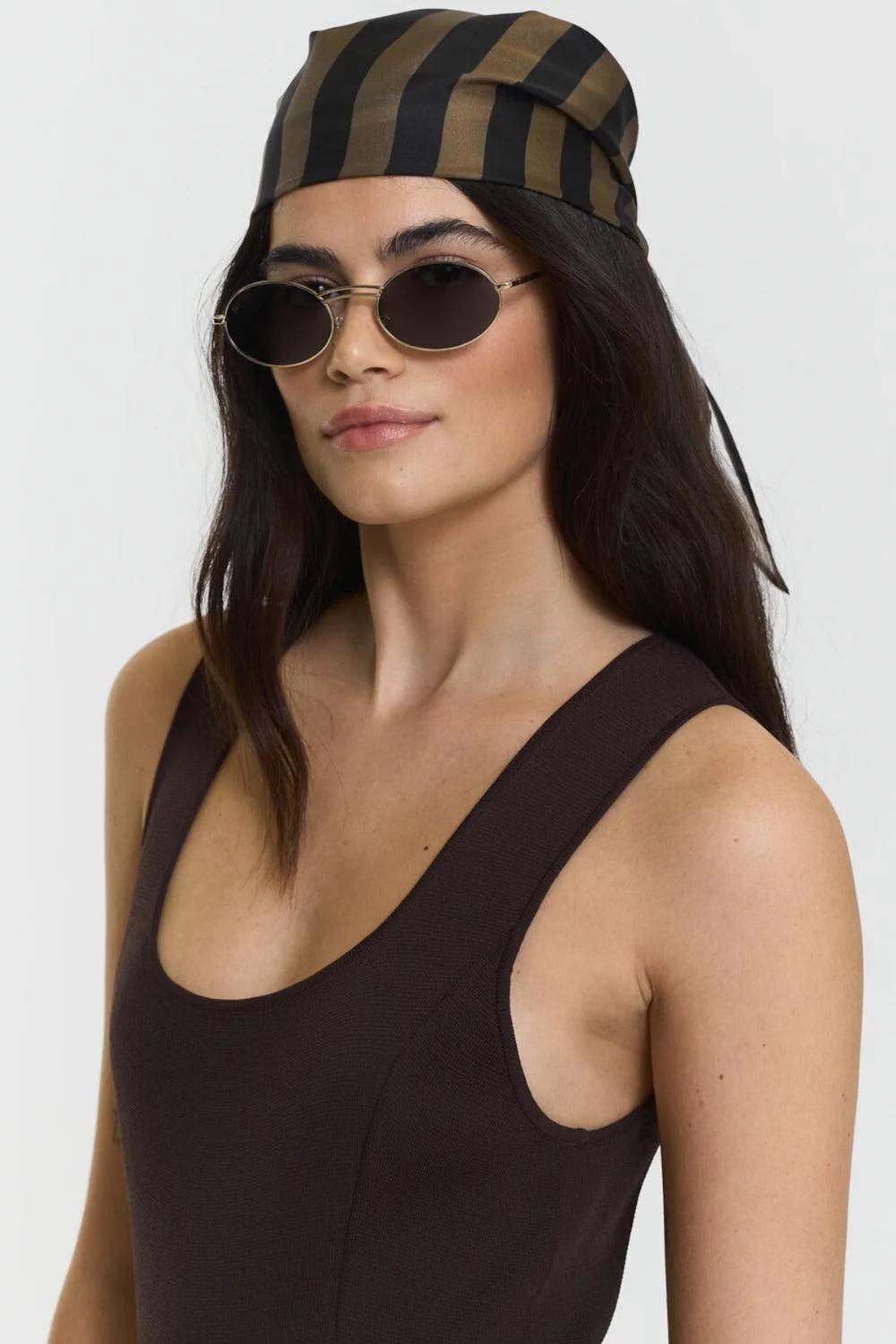 Defnen Knitted Dress Coffee - Image 8