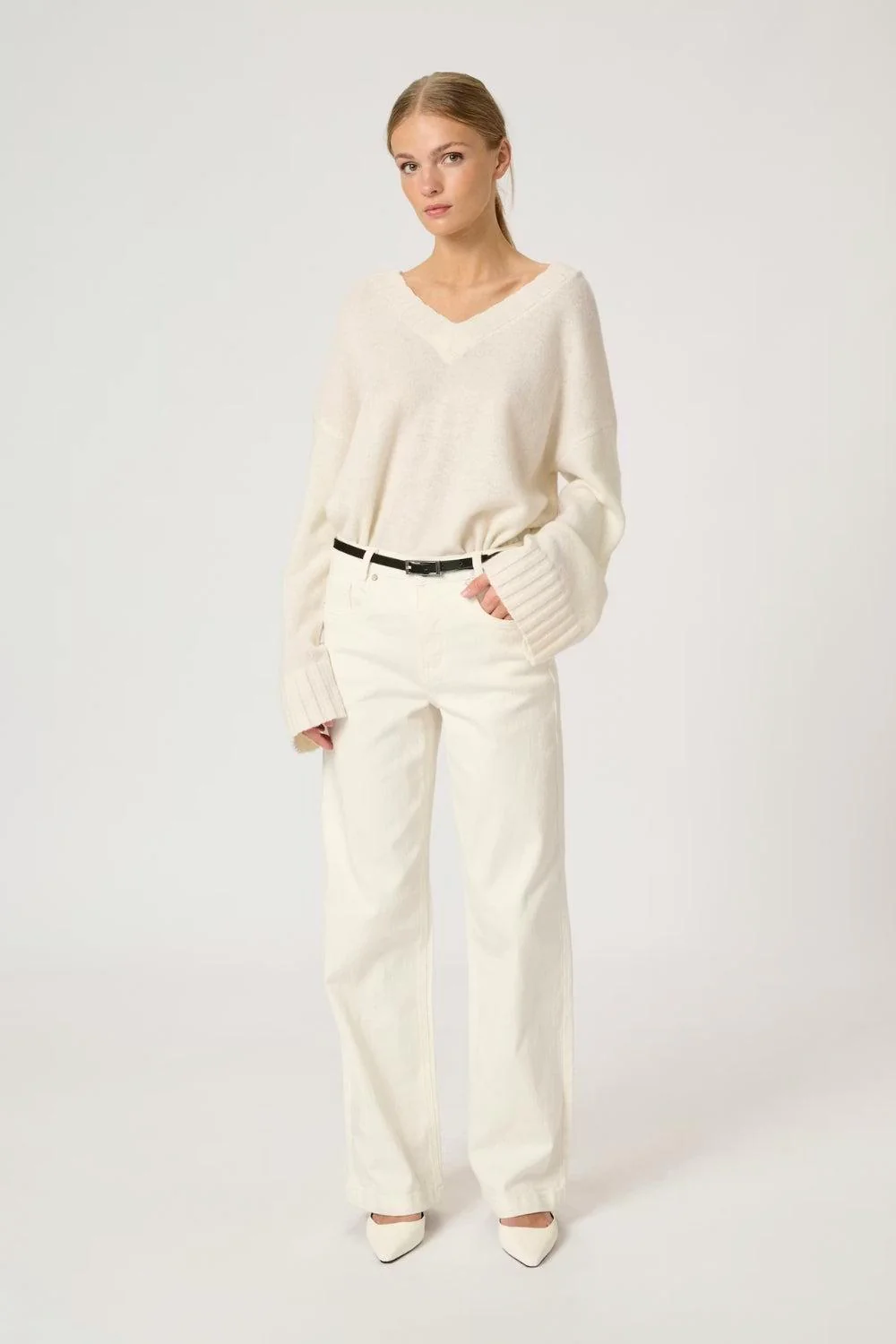 The Louis High Wide 32" White - Image 2