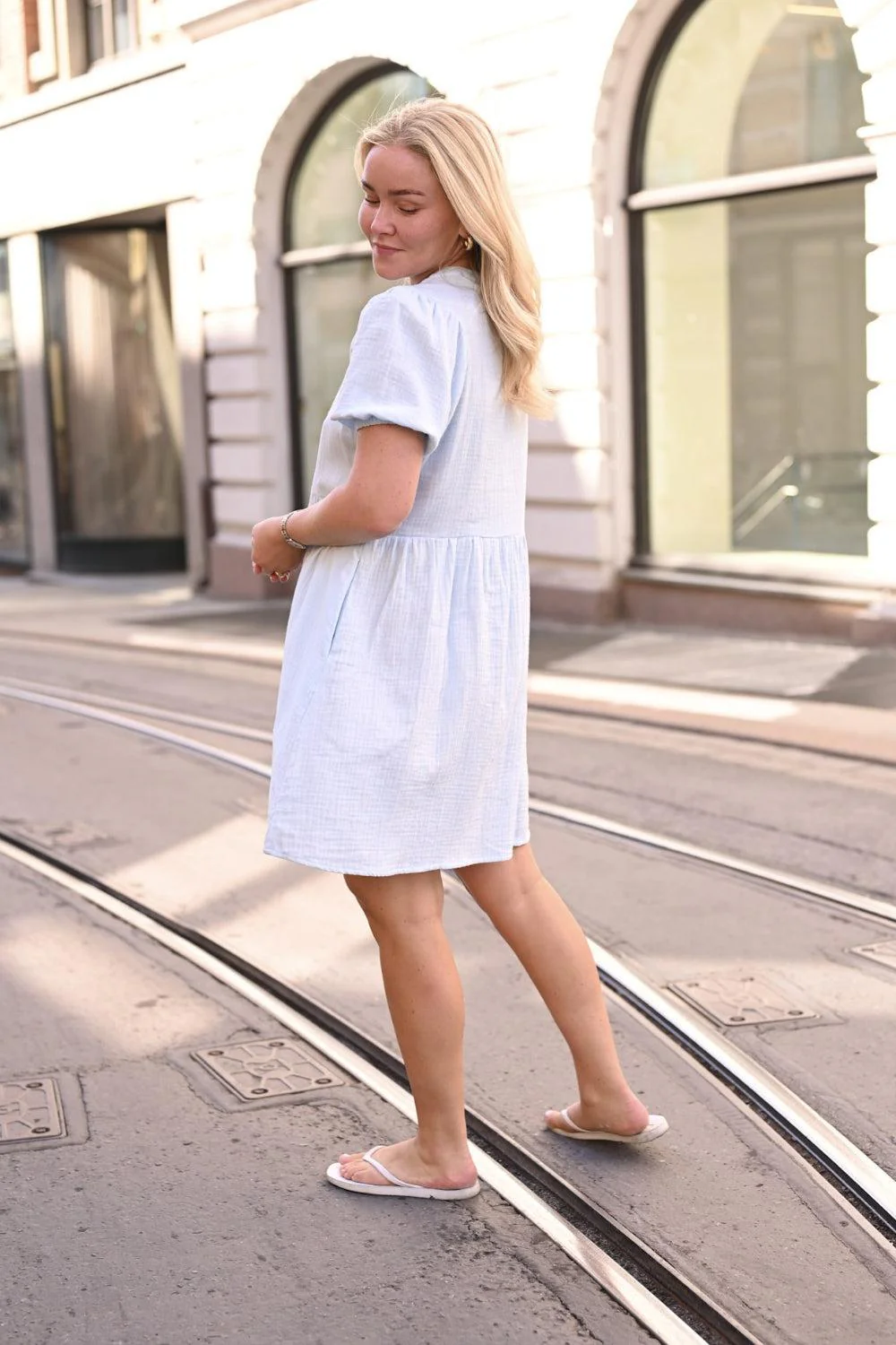 Leontine Dress Blue - Image 3