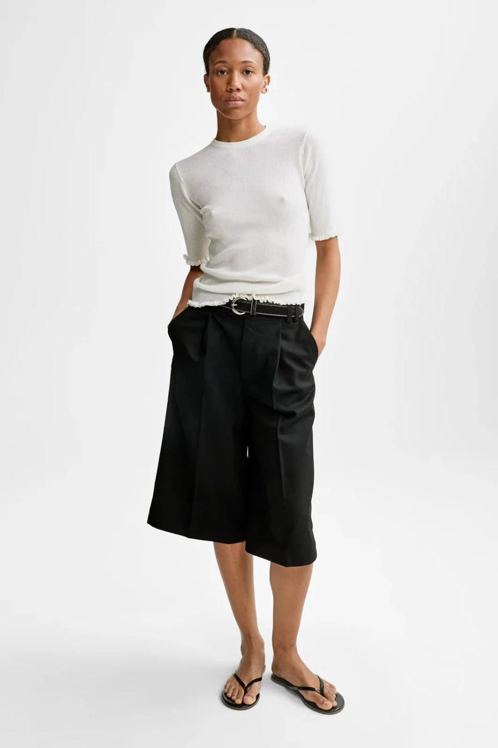 Milla Merino Knit Knitwear White - Image 2
