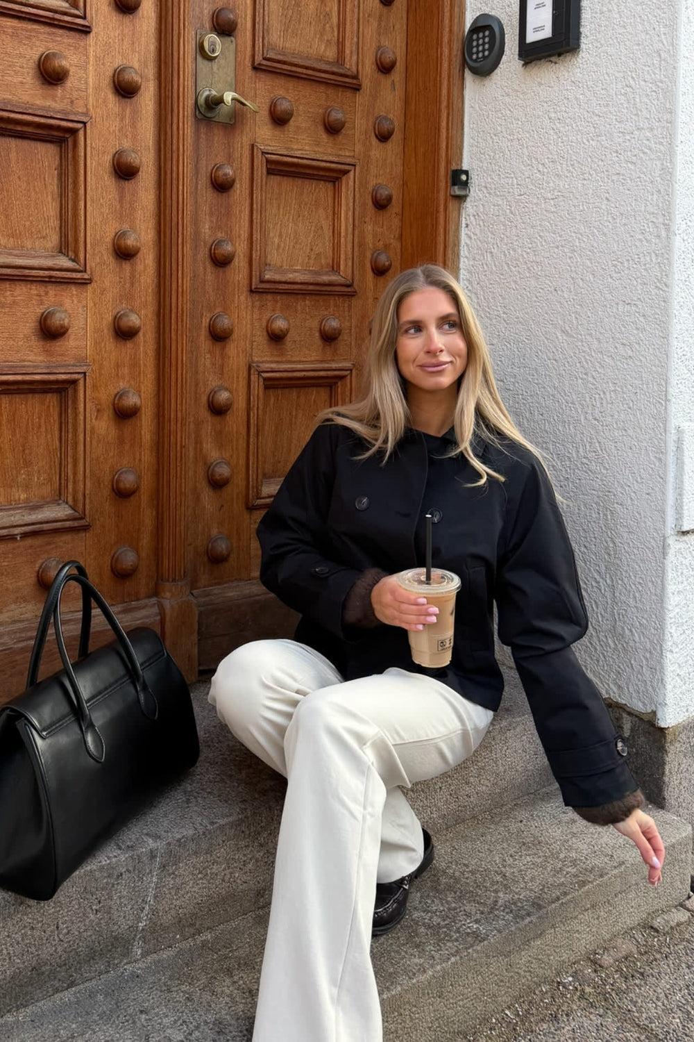 LunaIc Trenchcoat Black - Image 2